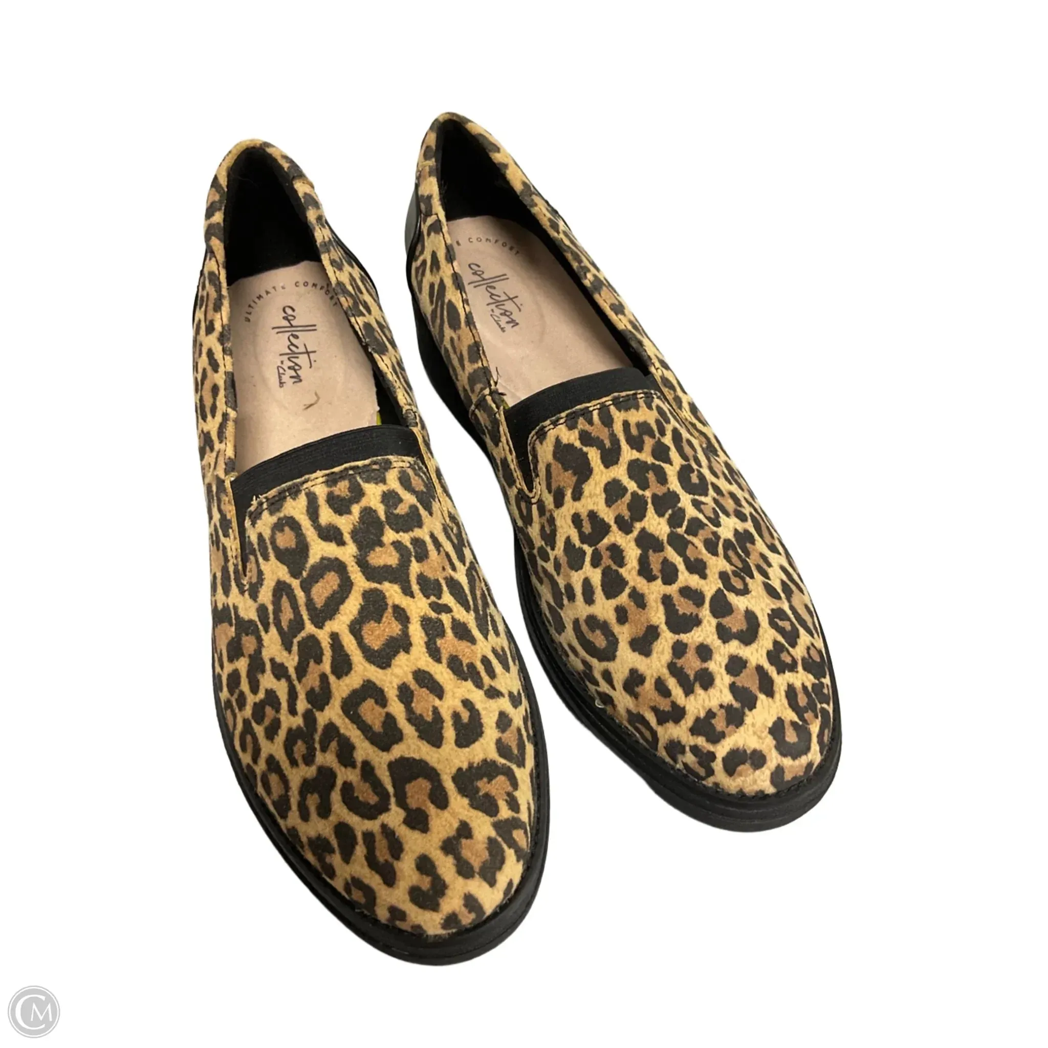 Shoes Flats By Clarks In Leopard Print, Size: 10 clarks