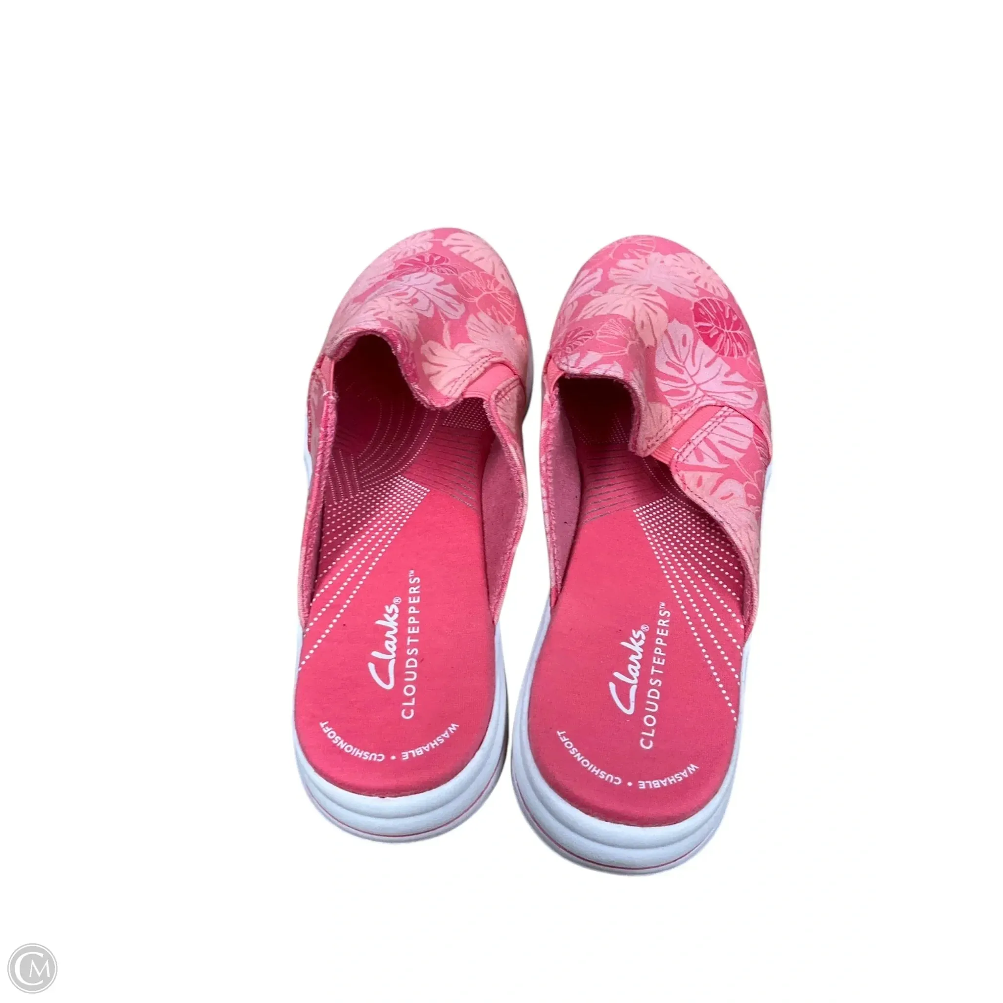 Shoes Flats By Clarks In Pink & White, Size: 9 clarks