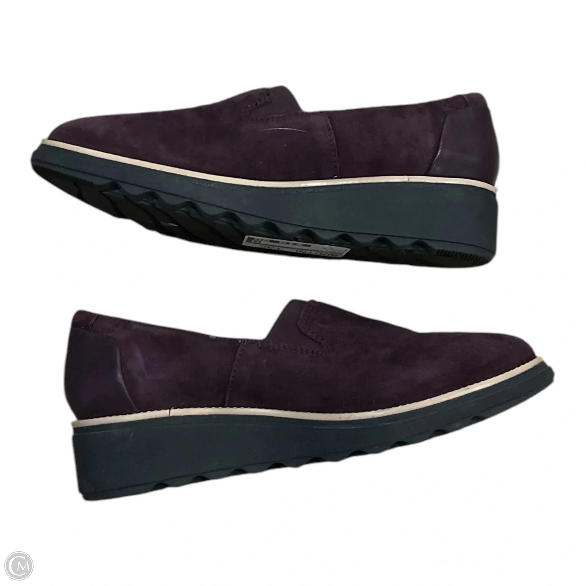 Shoes Flats By Clarks In Purple, Size: 6.5 clarks