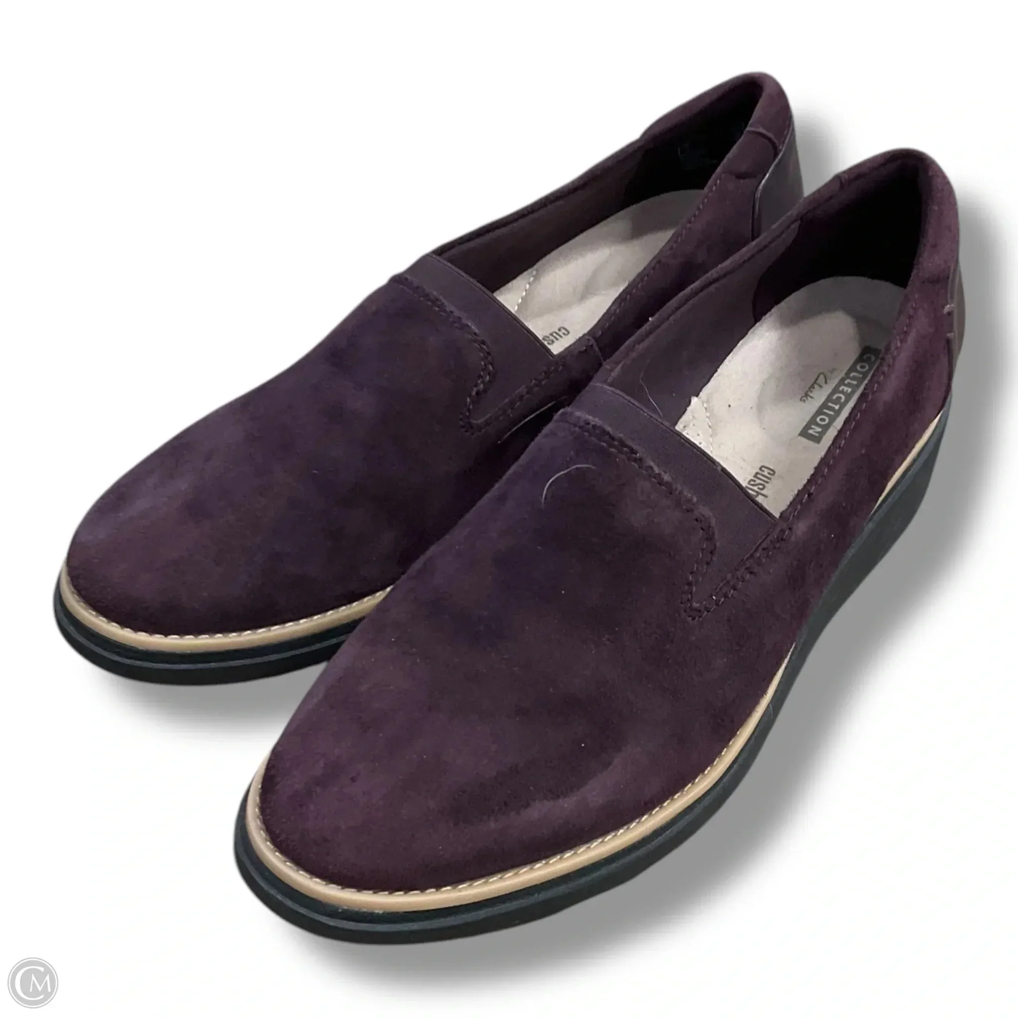 Shoes Flats By Clarks In Purple, Size: 6.5 clarks