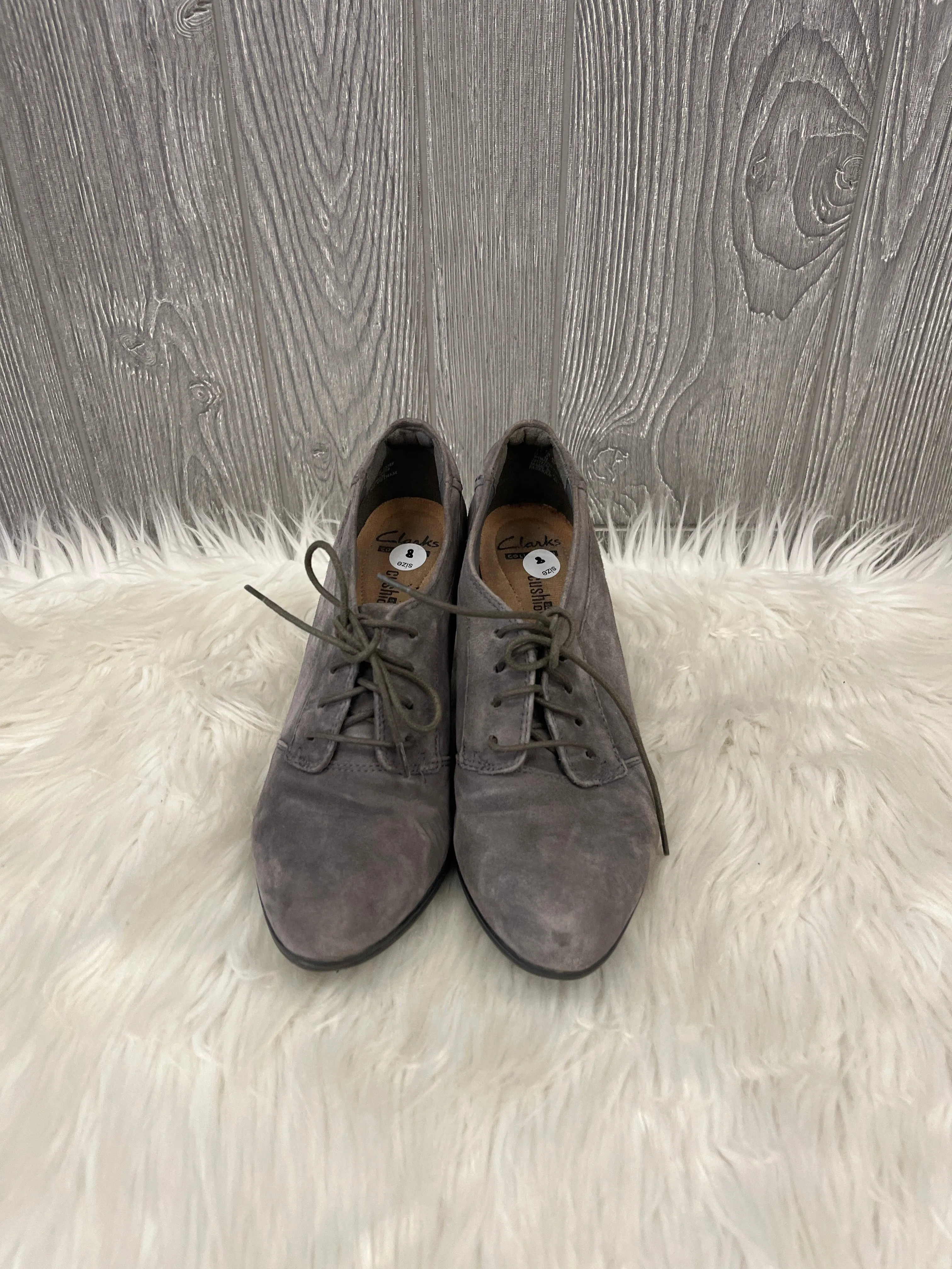 Shoes Heels Block By Clarks In Grey, Size: 8 clarks