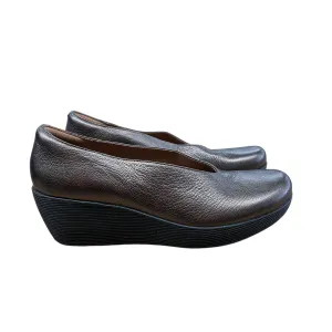Shoes Heels Wedge By Clarks In Bronze, Size:8 clarks