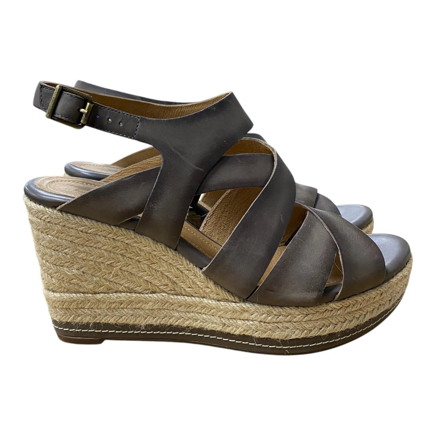 Shoes Heels Wedge By Clarks In Brown, Size:10 clarks