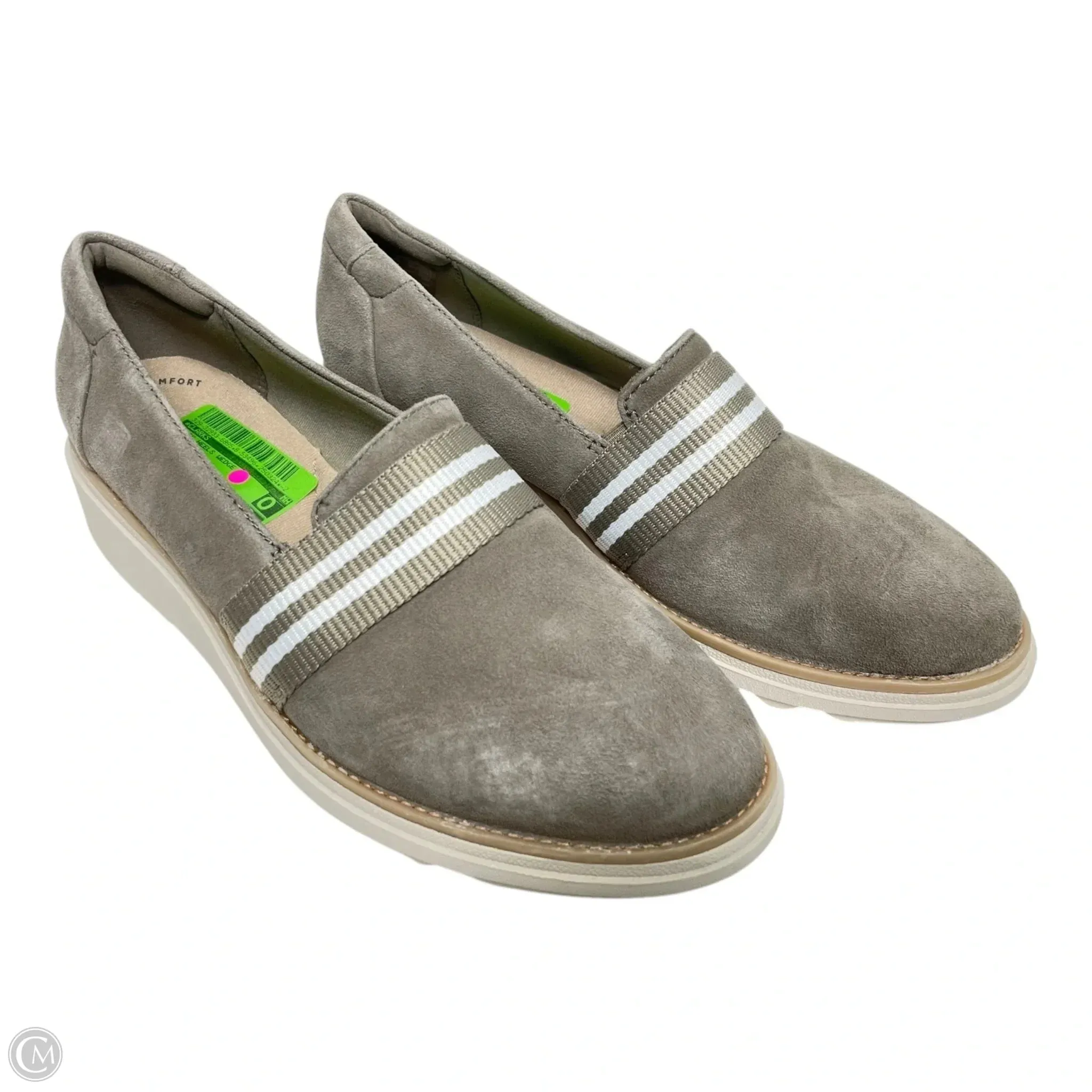 Shoes Heels Wedge By Clarks In Taupe, Size: 6.5 clarks