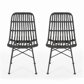 Silverdew Indoor Wicker Dining Chairs (Set of 2) kitchen accessories, table linens