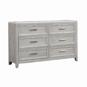 Silverwood 6-Drawer Dresser - Mist Grey