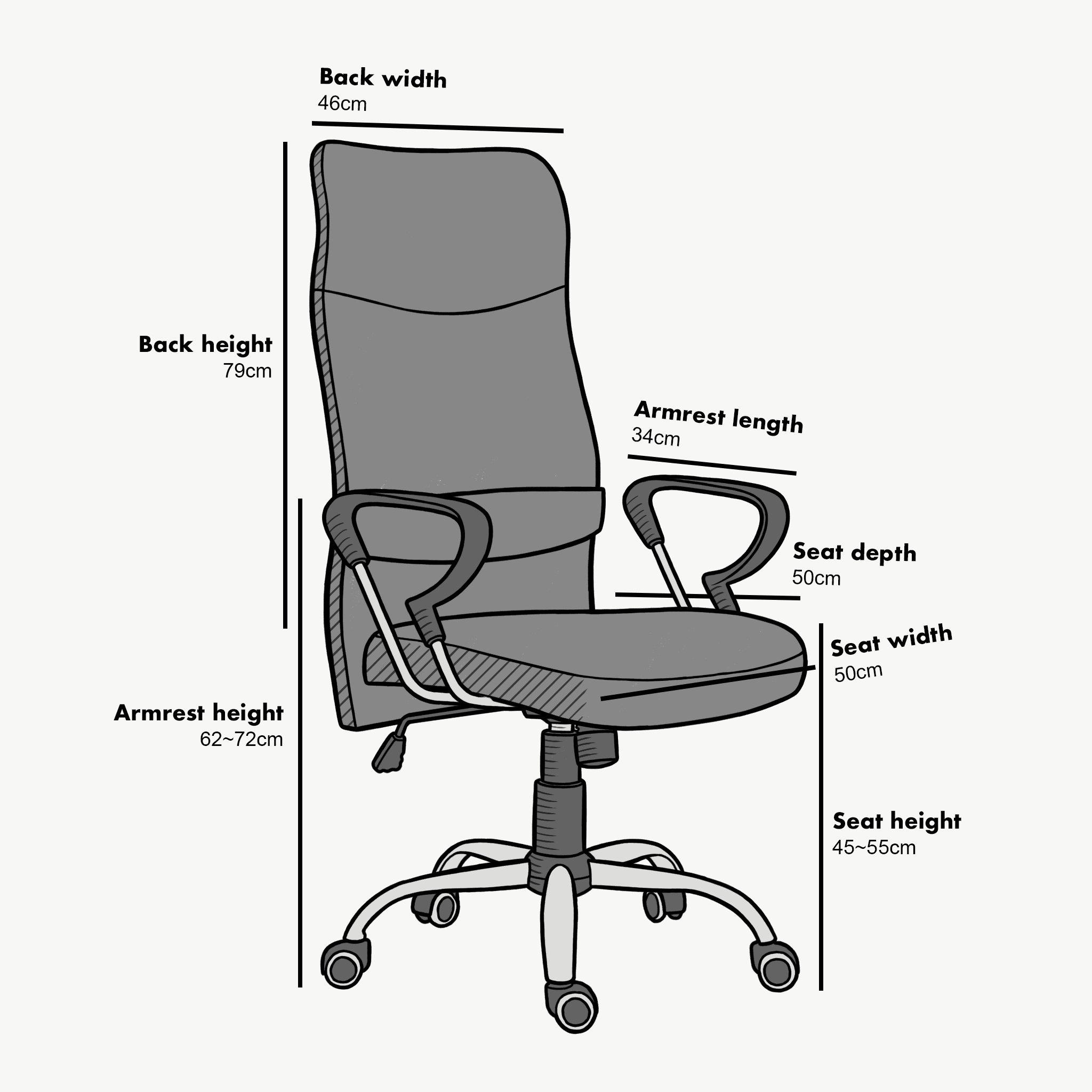 Sleek Design High Back Mesh Fabric Swivel Office Chair with Chrome Base, MO57 Black