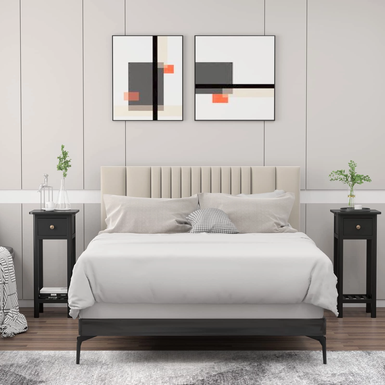 Small End Table | Wooden Slim Side Table for Small Space