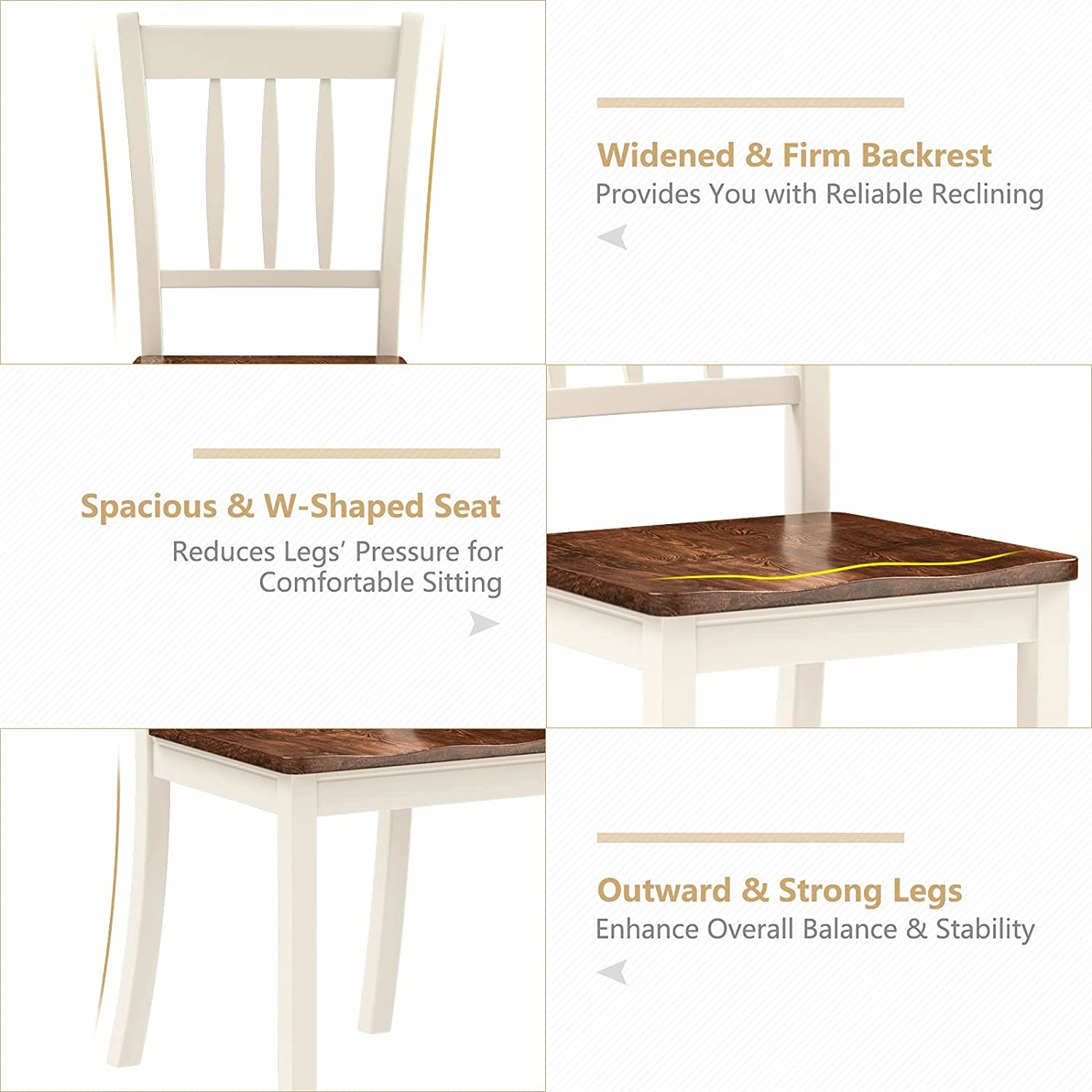 Solid Wood Whitesburg Dining Chairs Set of 4