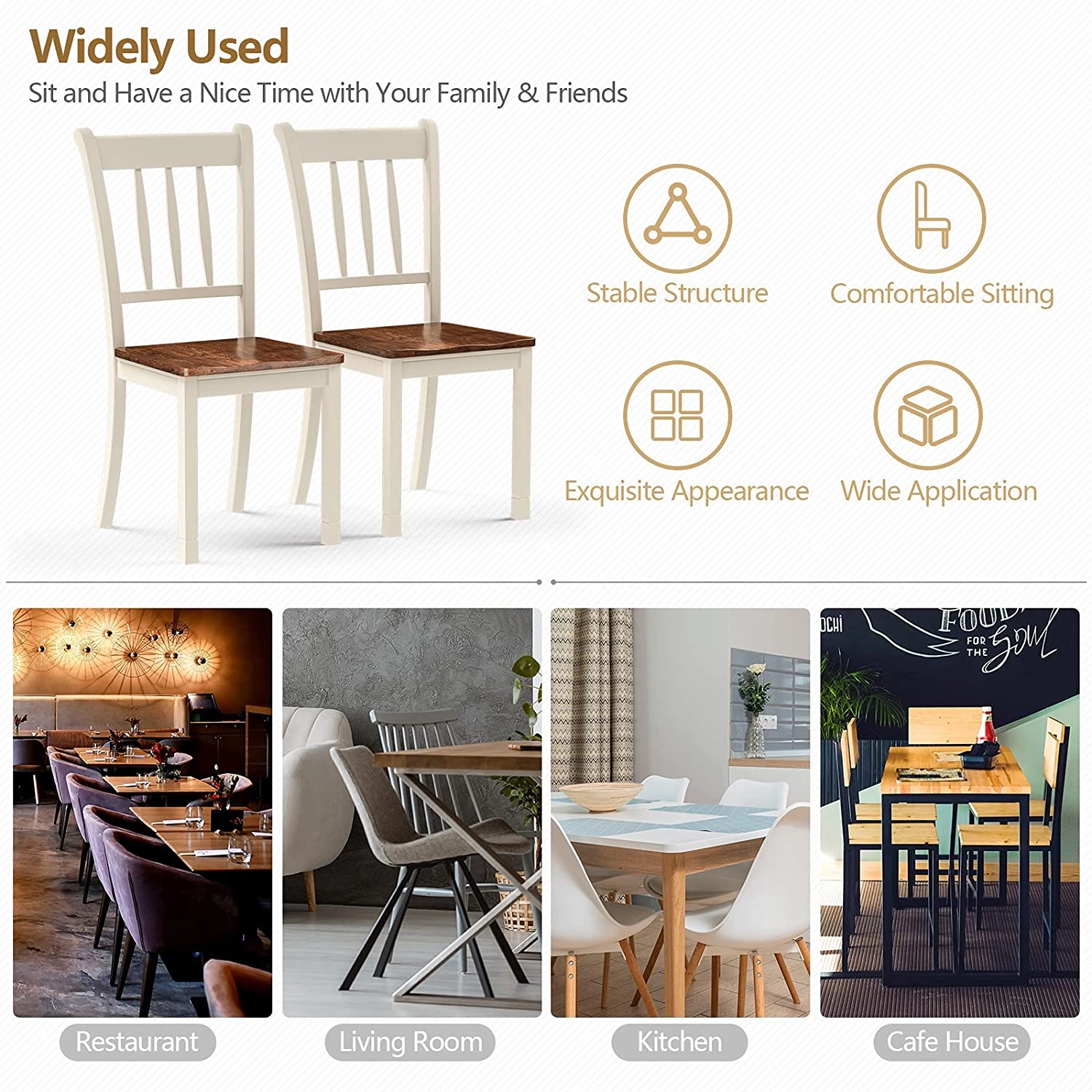 Solid Wood Whitesburg Dining Chairs Set of 4