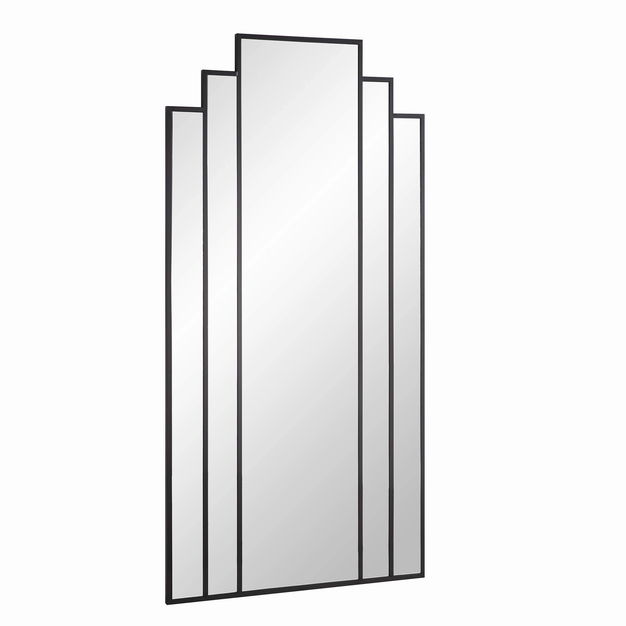 Sonia Black Metal Frame Art Deco Full Length Floor Mirror 179 x 80 cm