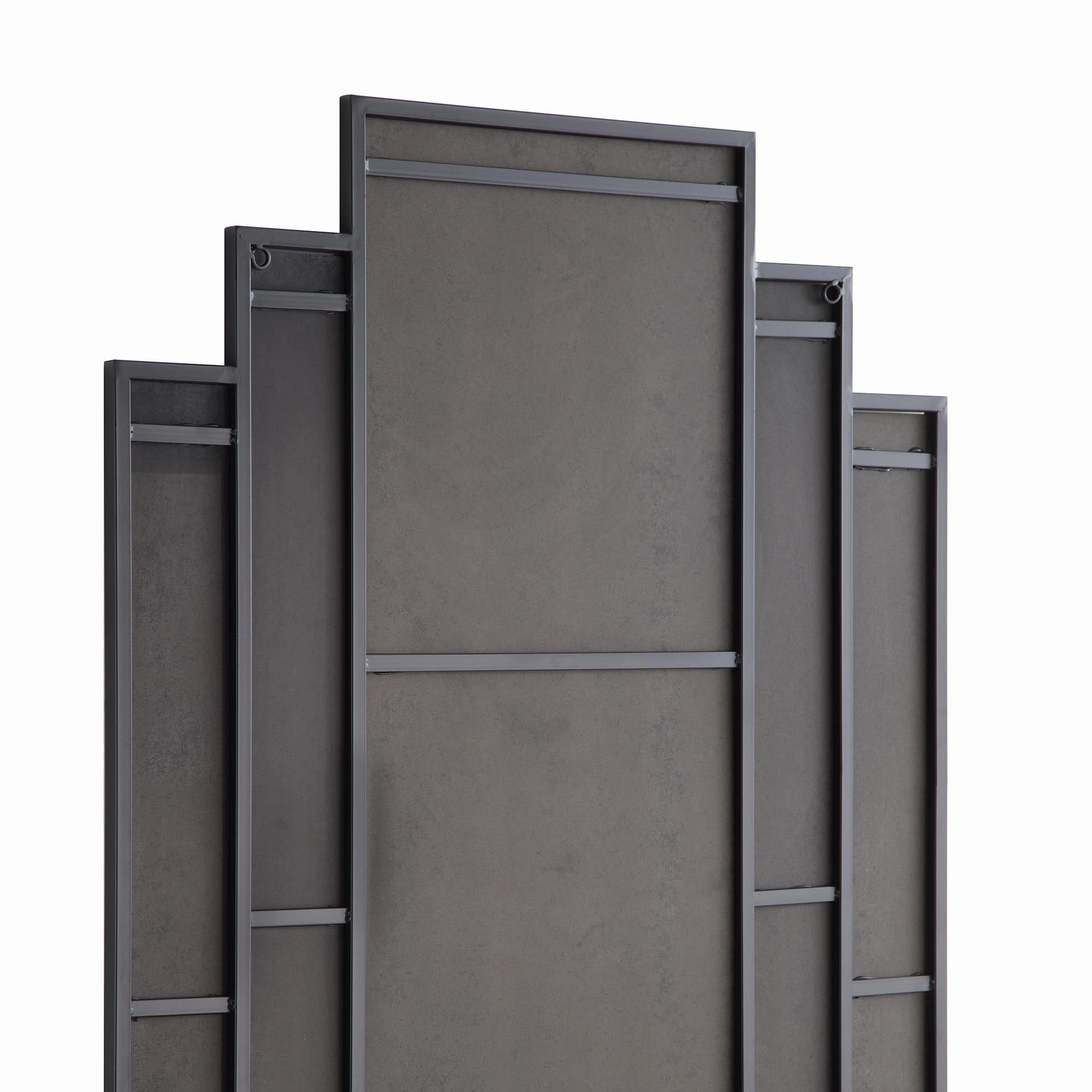 Sonia Black Metal Frame Art Deco Full Length Floor Mirror 179 x 80 cm