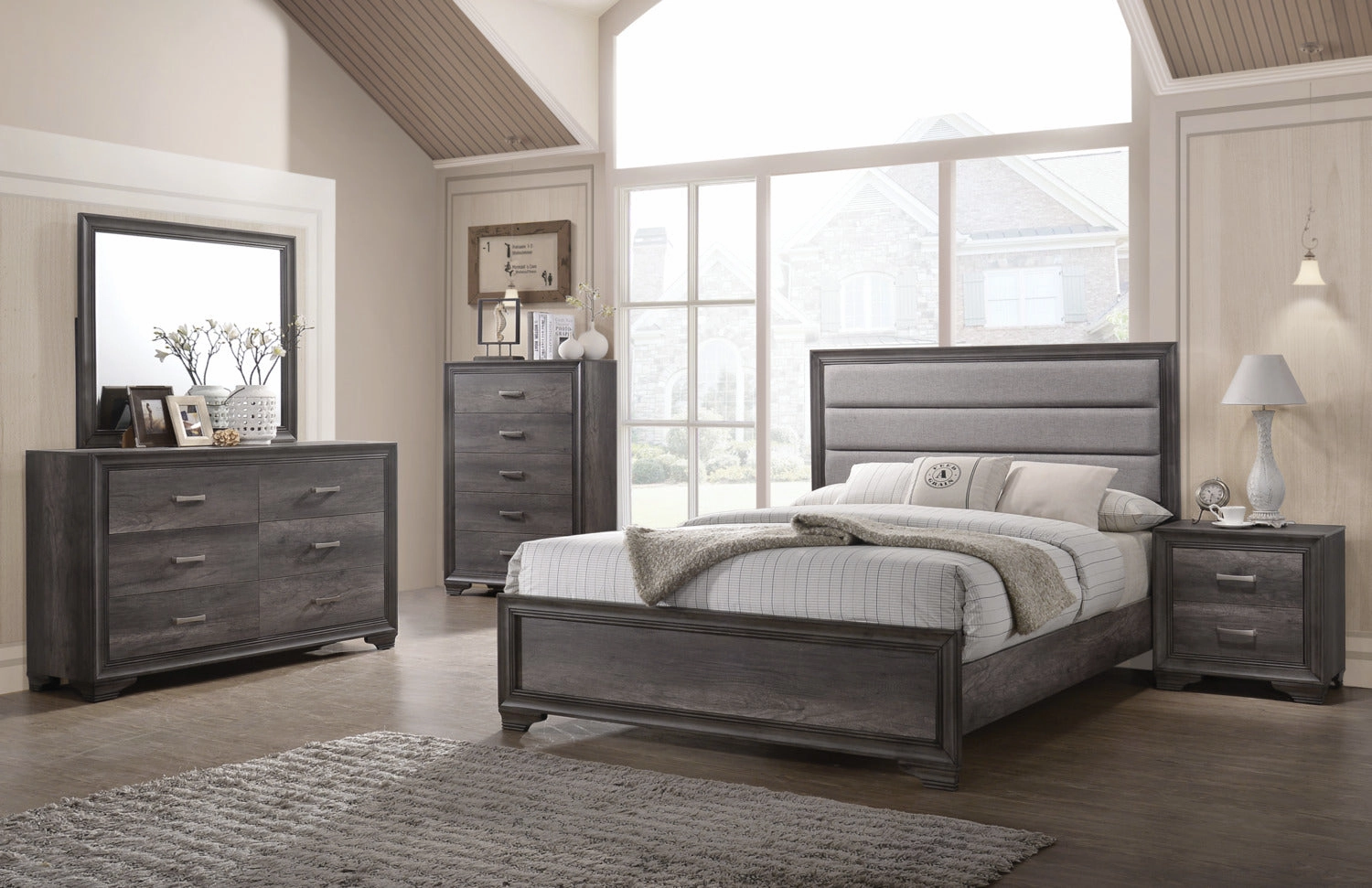Sophie 3-Piece King Bed - Weathered Grey