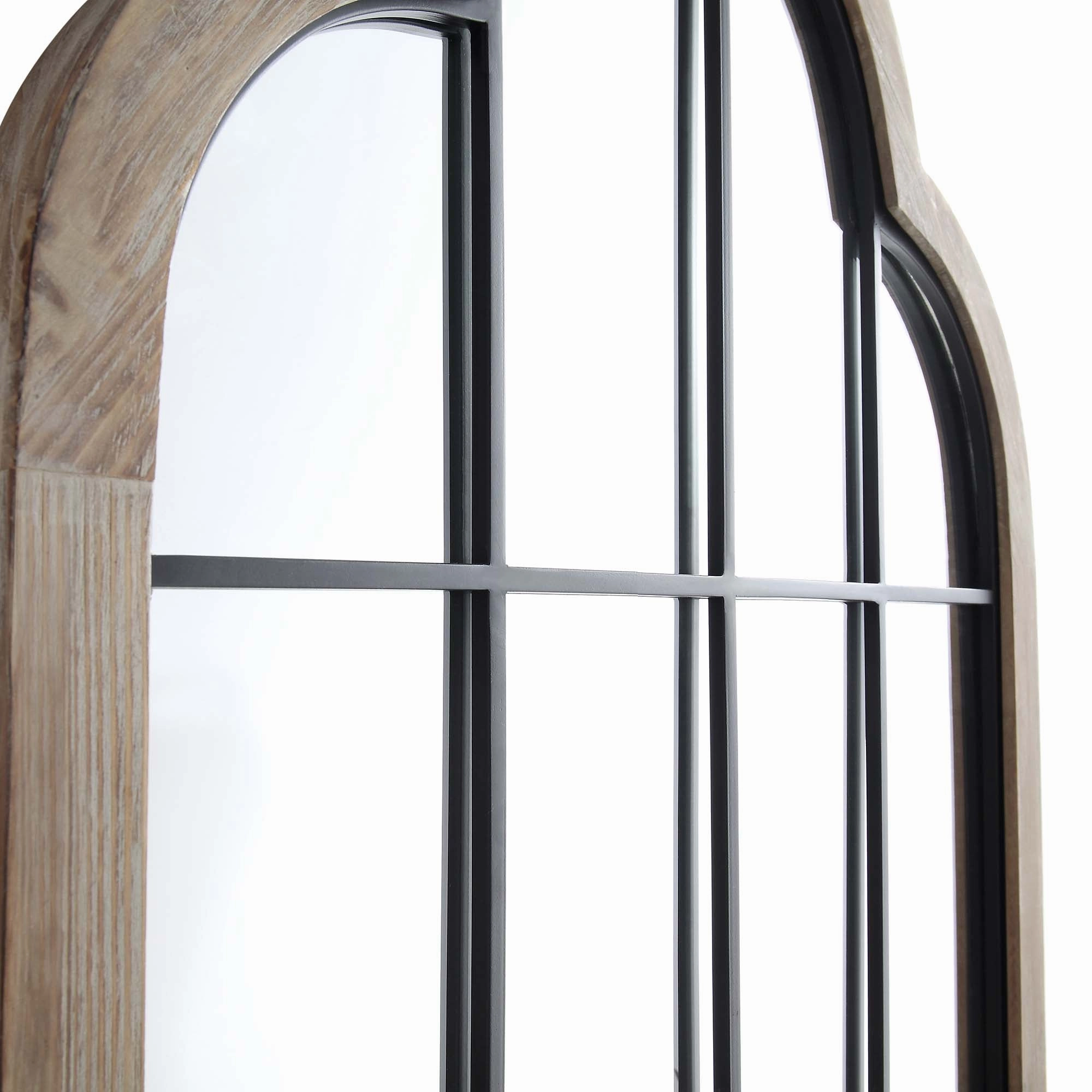 Southam Arched Full Length Wooden Frame Window Mirror 160 x 76 cm