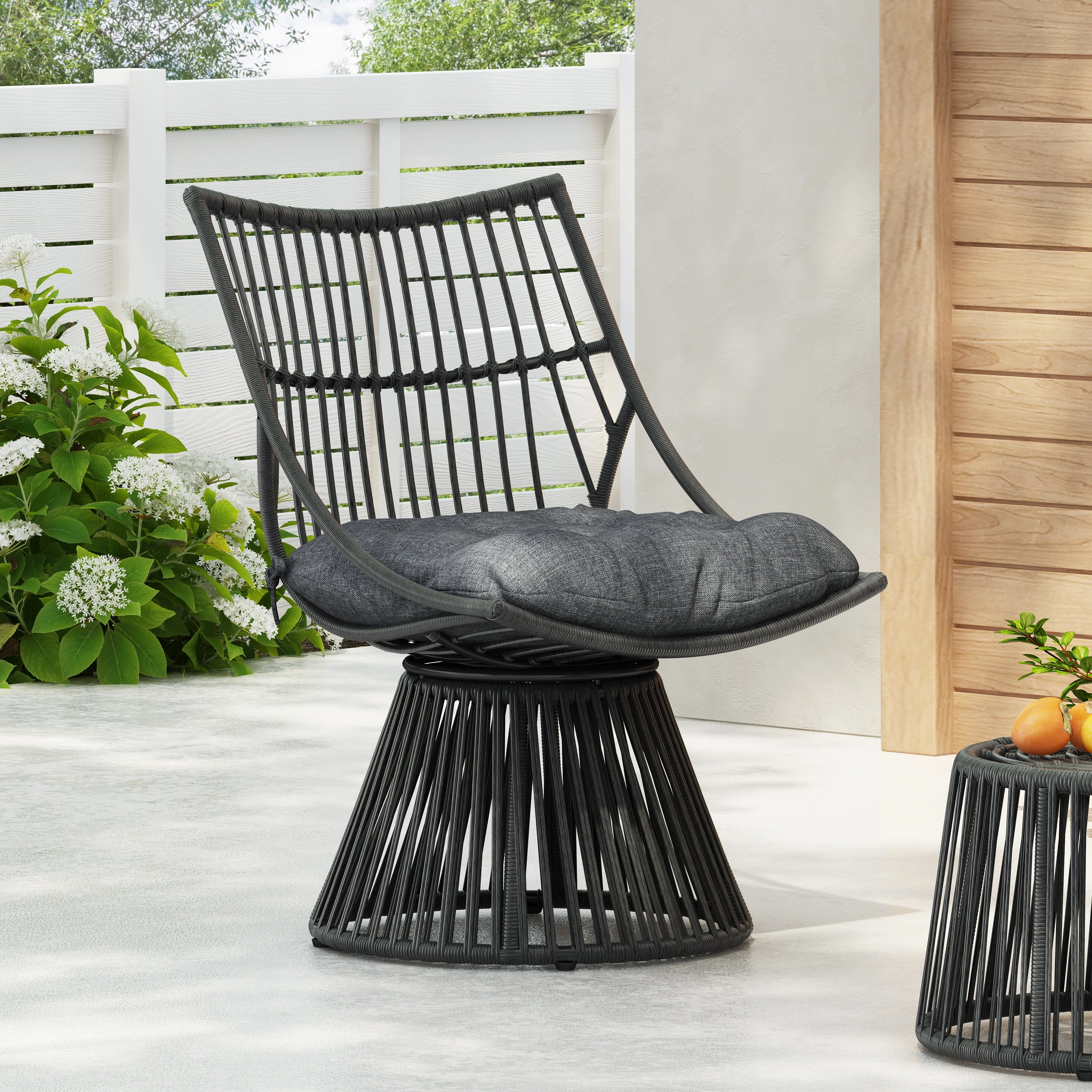 Springe Wicker Outdoor Lounge Chair with Cushions