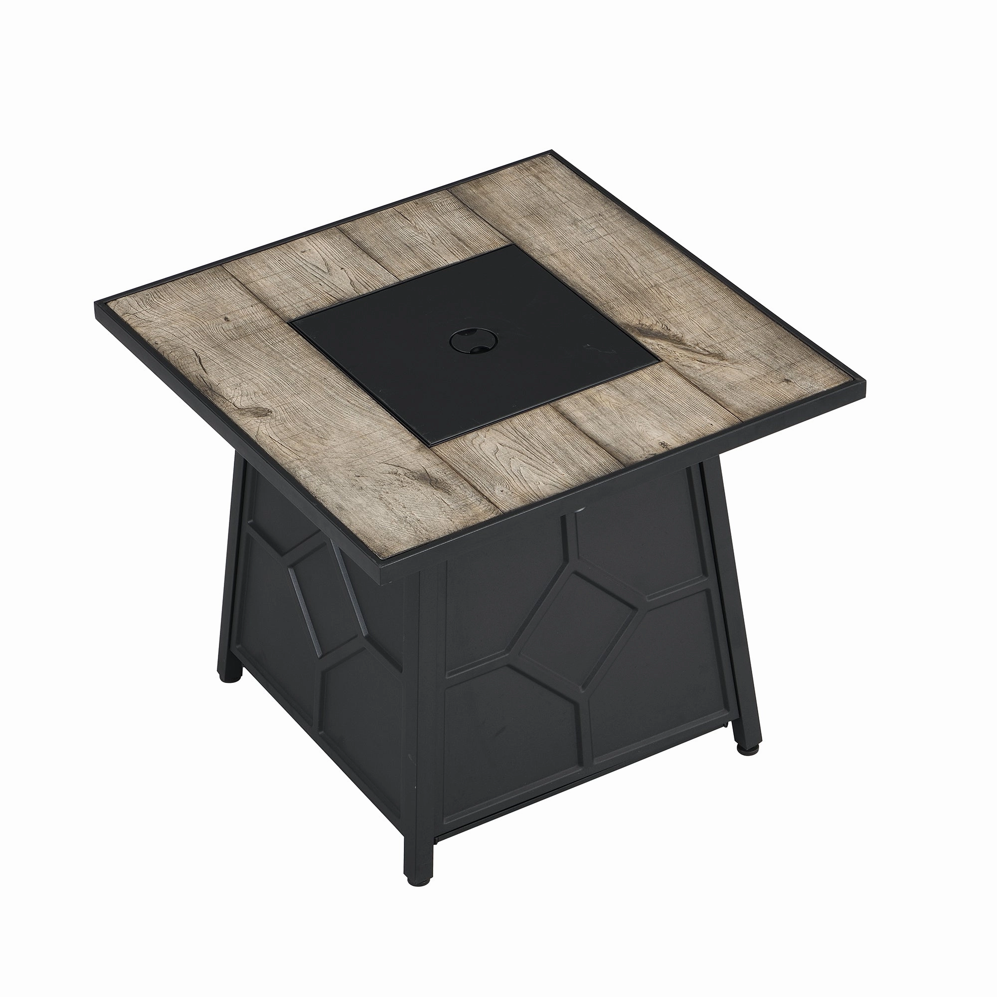 Square Outdoor 30" x 30"  40,000BTUs Real Concrete Fire Pit Table