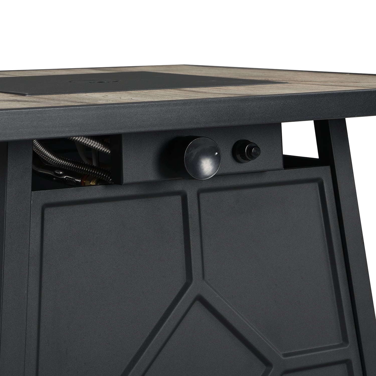 Square Outdoor 30" x 30"  40,000BTUs Real Concrete Fire Pit Table