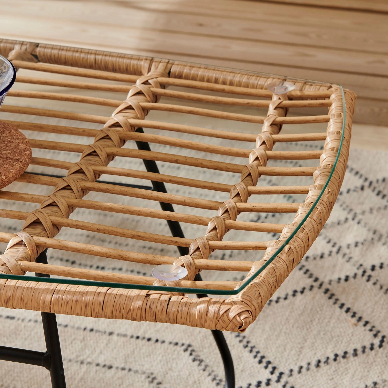 St Loy Natural 4 Seater Rattan Sofa set