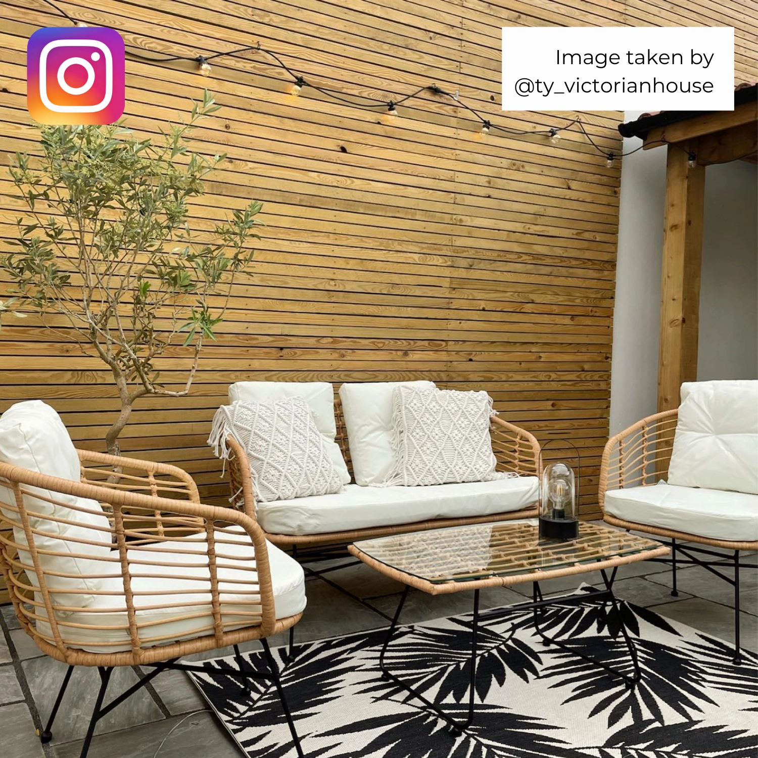 St Loy Natural 4 Seater Rattan Sofa set