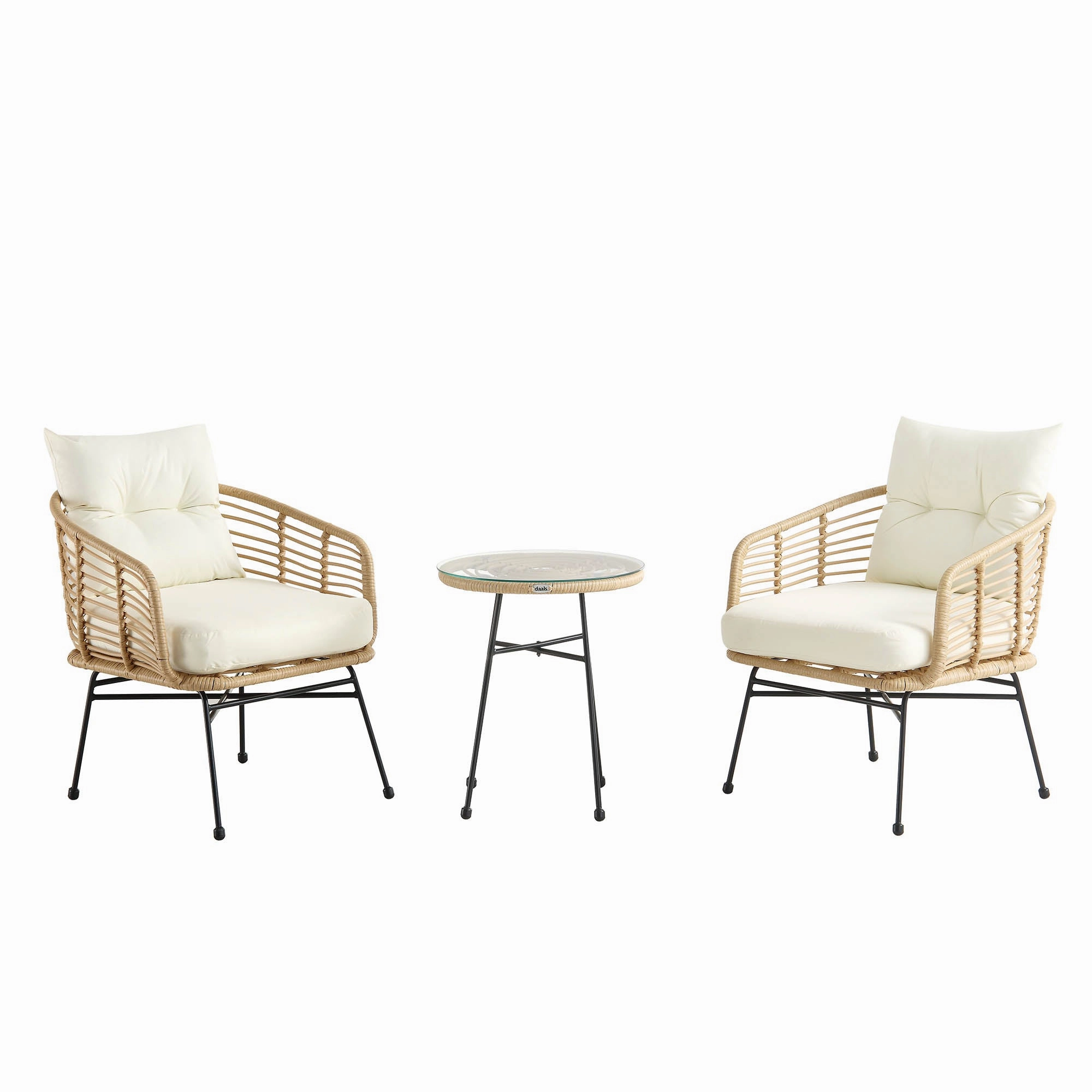 St Loy Natural Rattan Bistro Set with Table