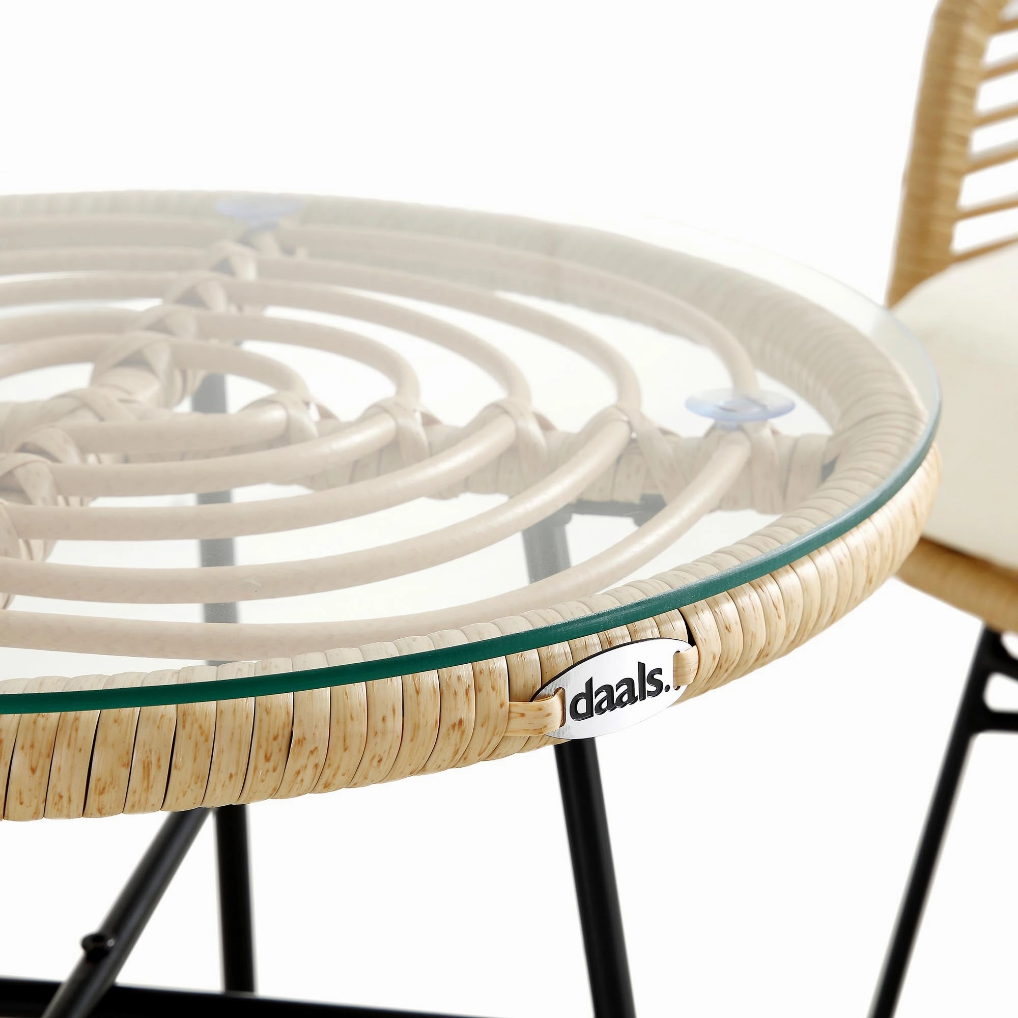St Loy Natural Rattan Bistro Set with Table