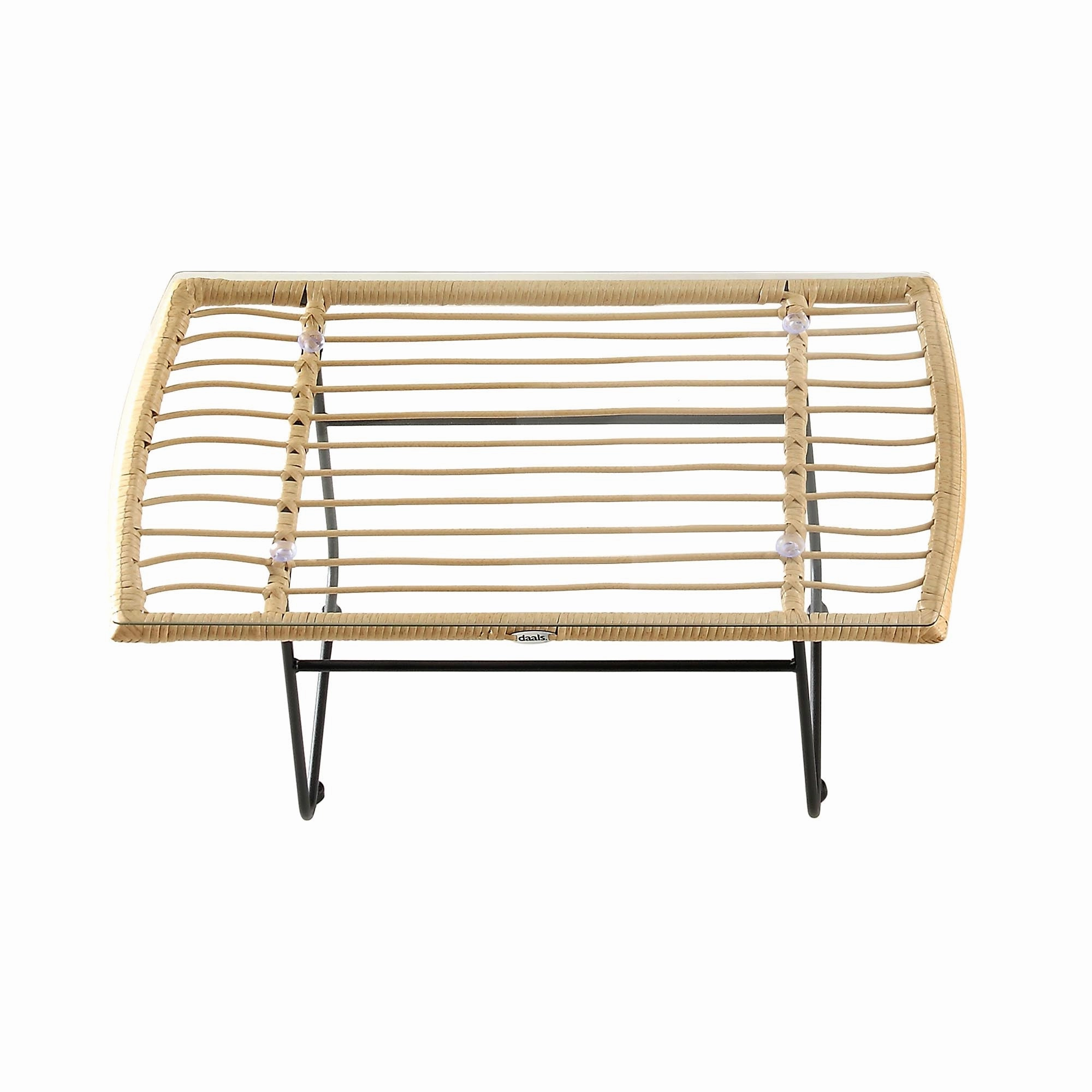 St Loy Natural Rattan Corner Sofa Set with Table
