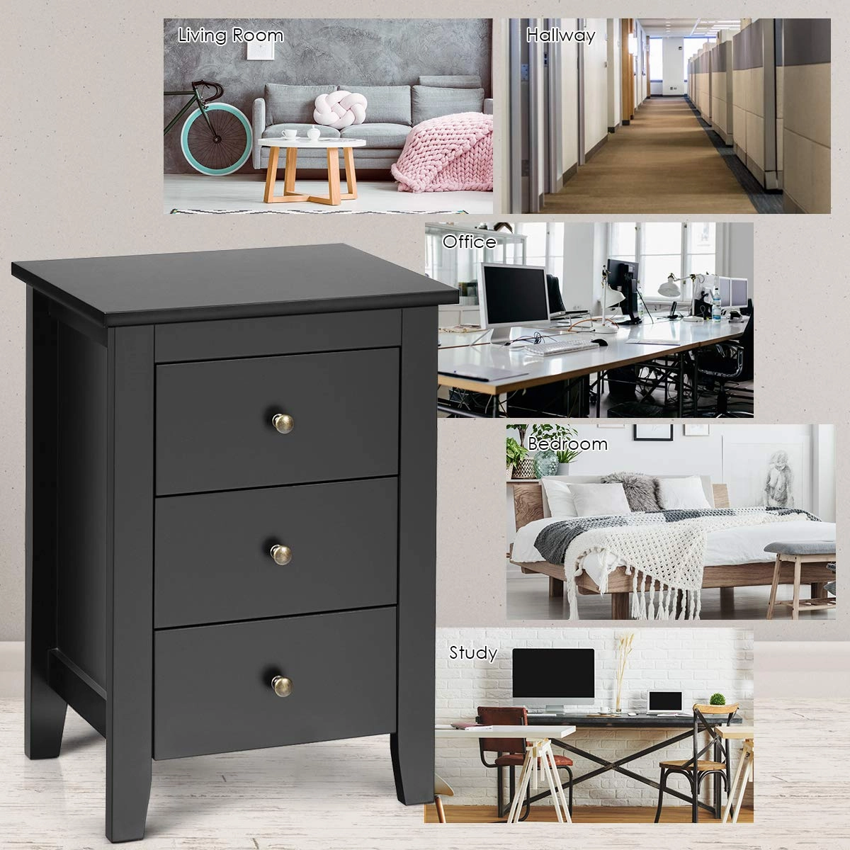 Suitable for Bedroom Bedsides Table Accent Table End Table
