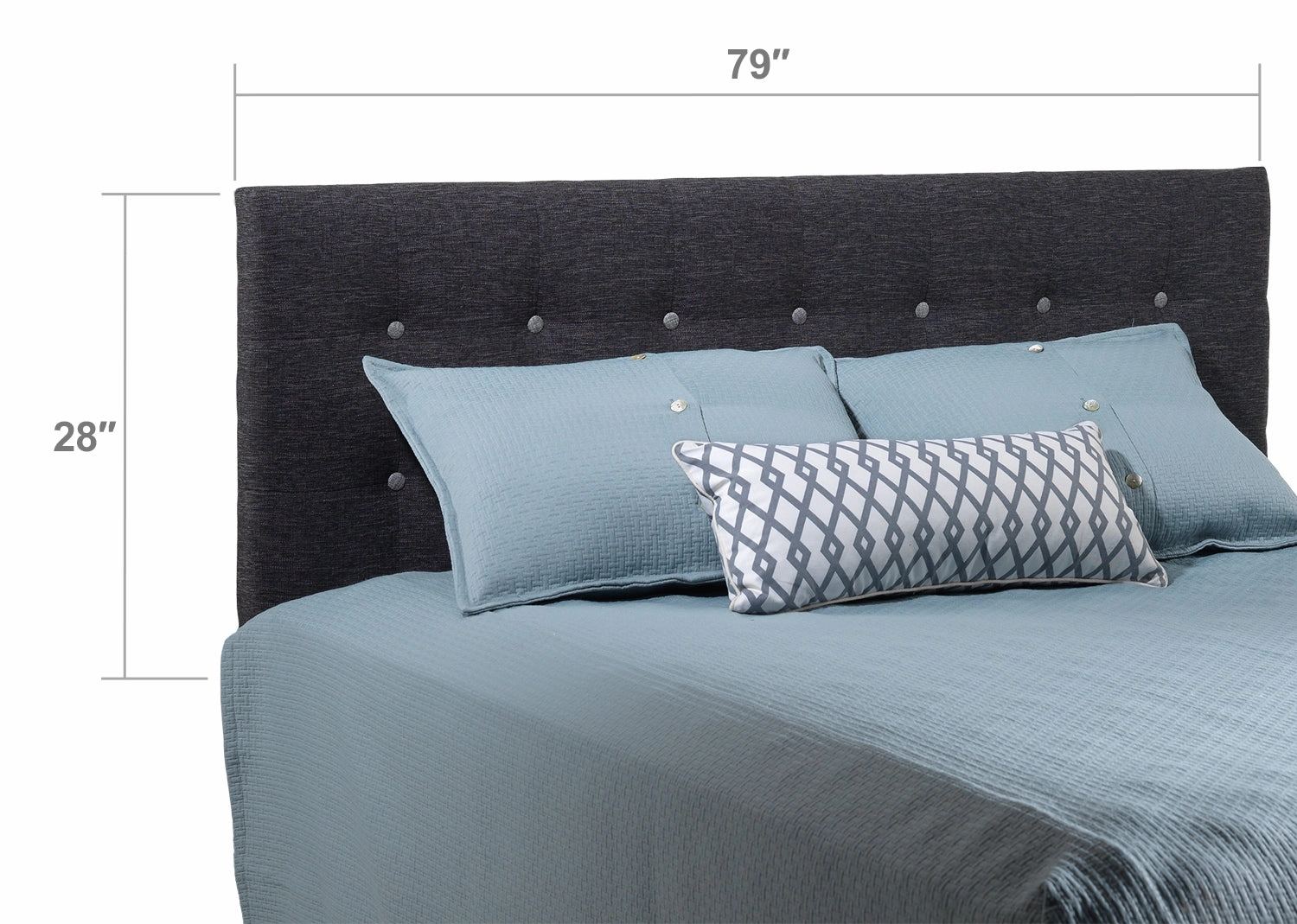 Sunup King Headboard - Charcoal