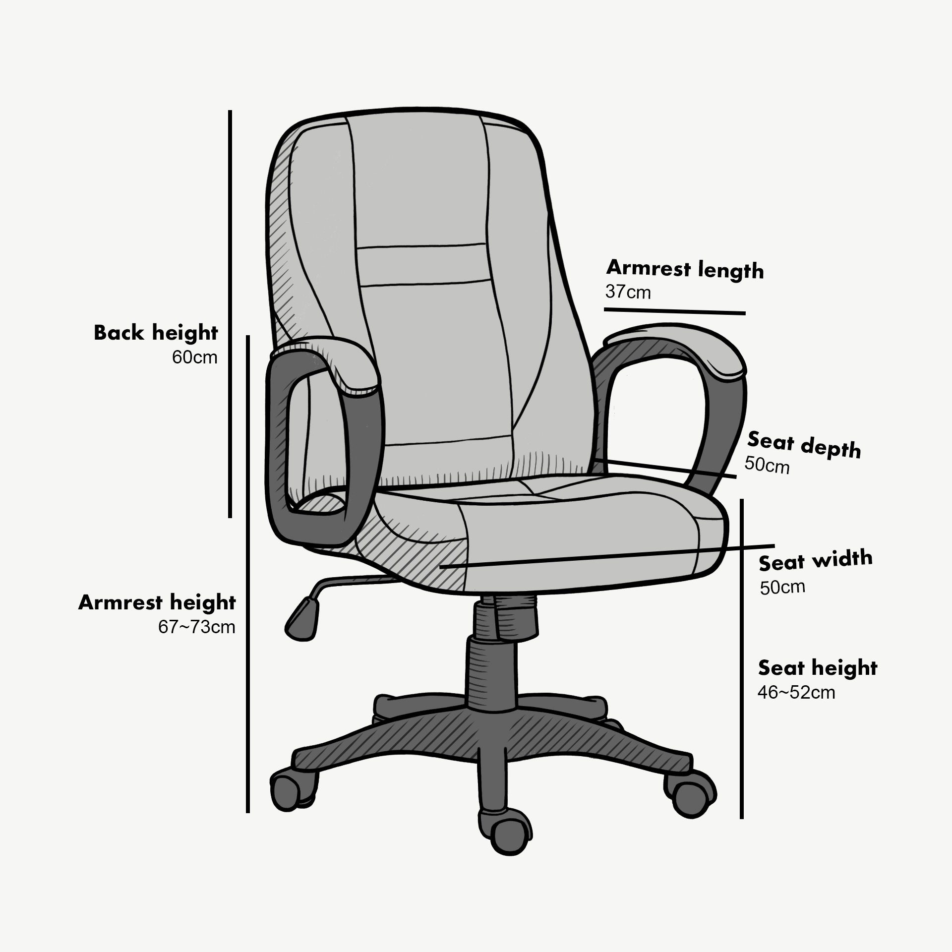 Swivel Office Desk Chair MO19 Brown PU Leather