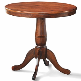 Table 30" Wooden Round Pub Pedestal Side Table (30 Inch) kitchen towel, placemats