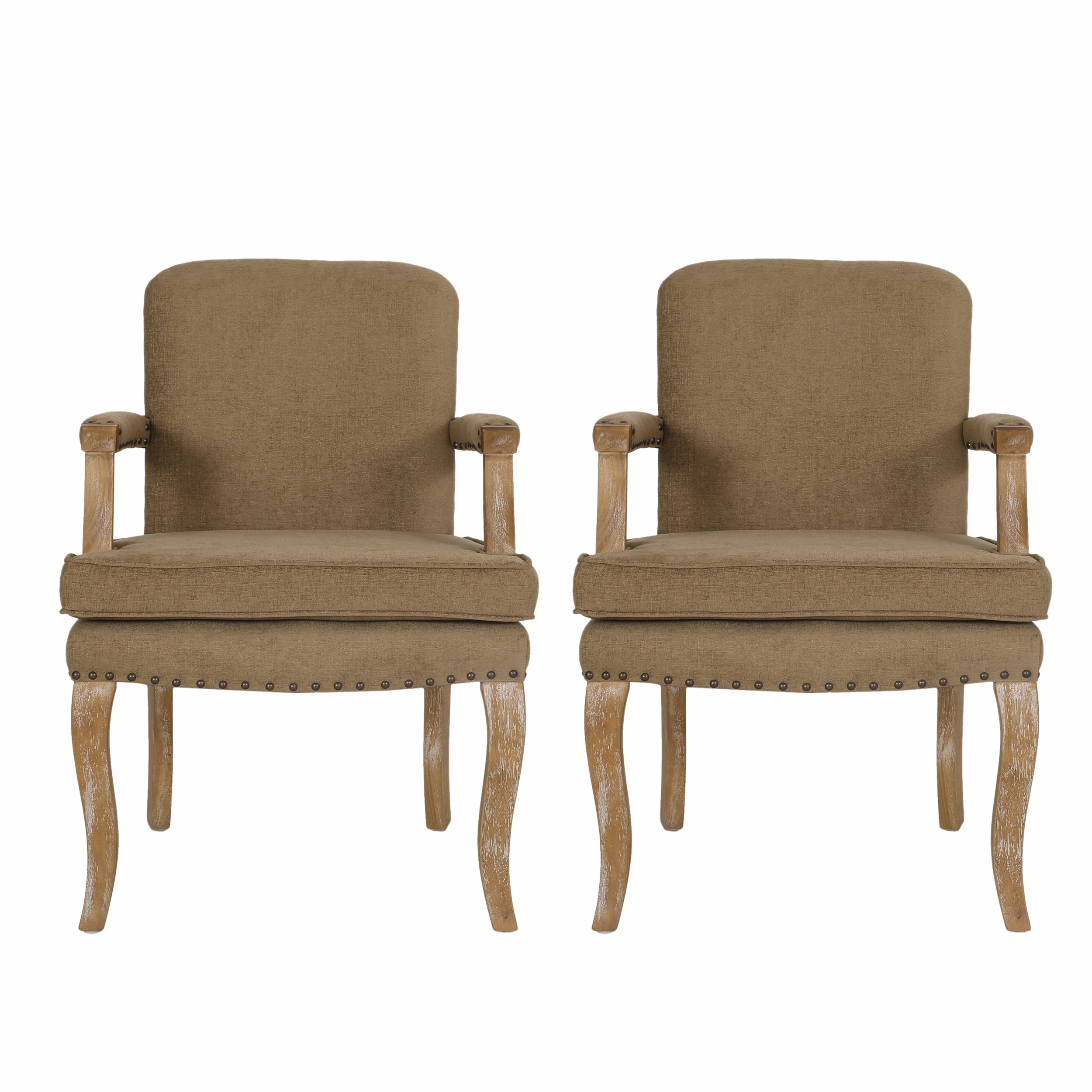 Tim French Country Dining Arm Chair with Nailhead Trim, Set of 2 kitchen accessories, table linens