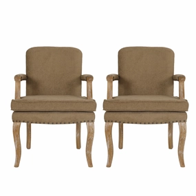 Tim French Country Dining Arm Chair with Nailhead Trim, Set of 2 kitchen accessories, table linens