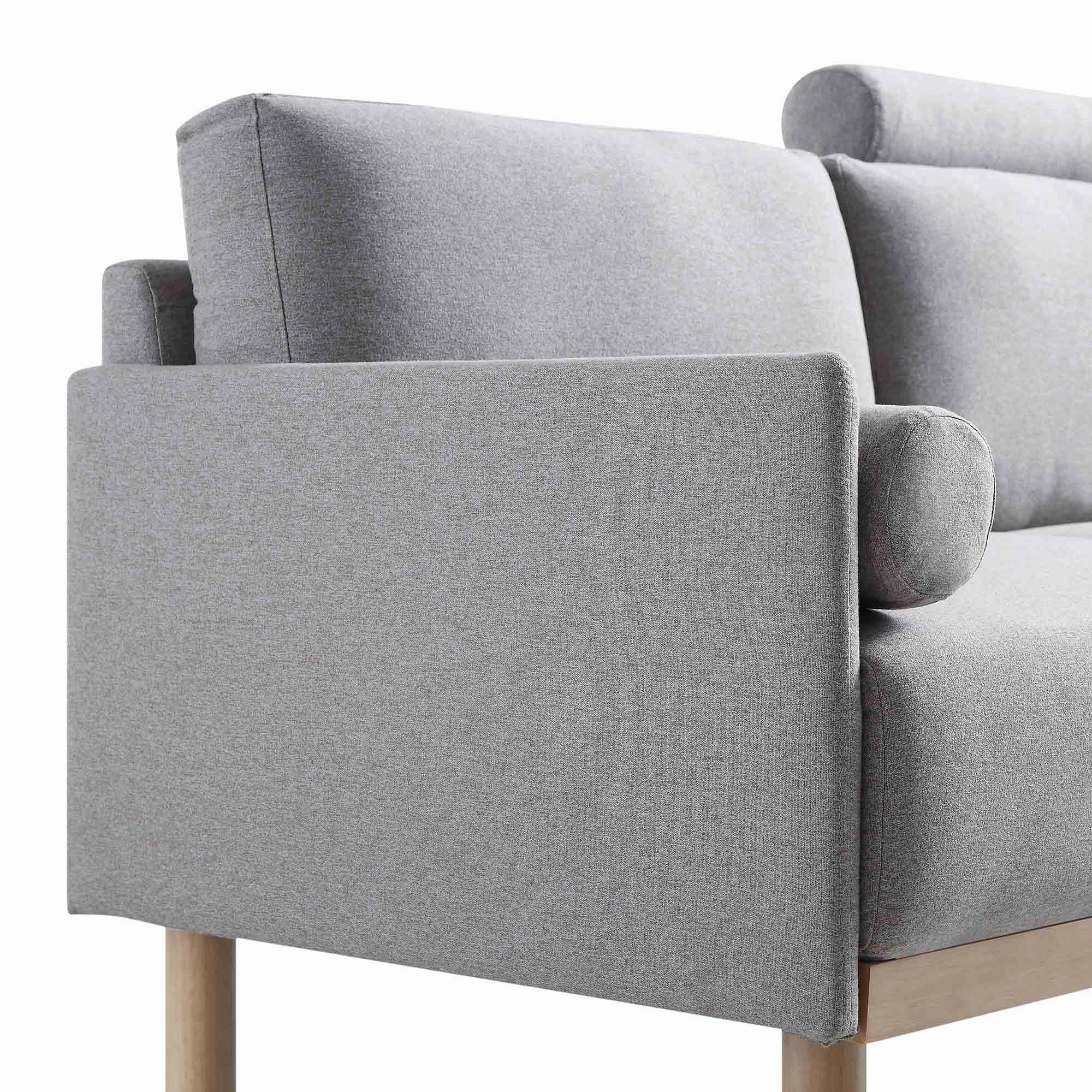 Timber Grey Marl Fabric Sofa, 2-Seater