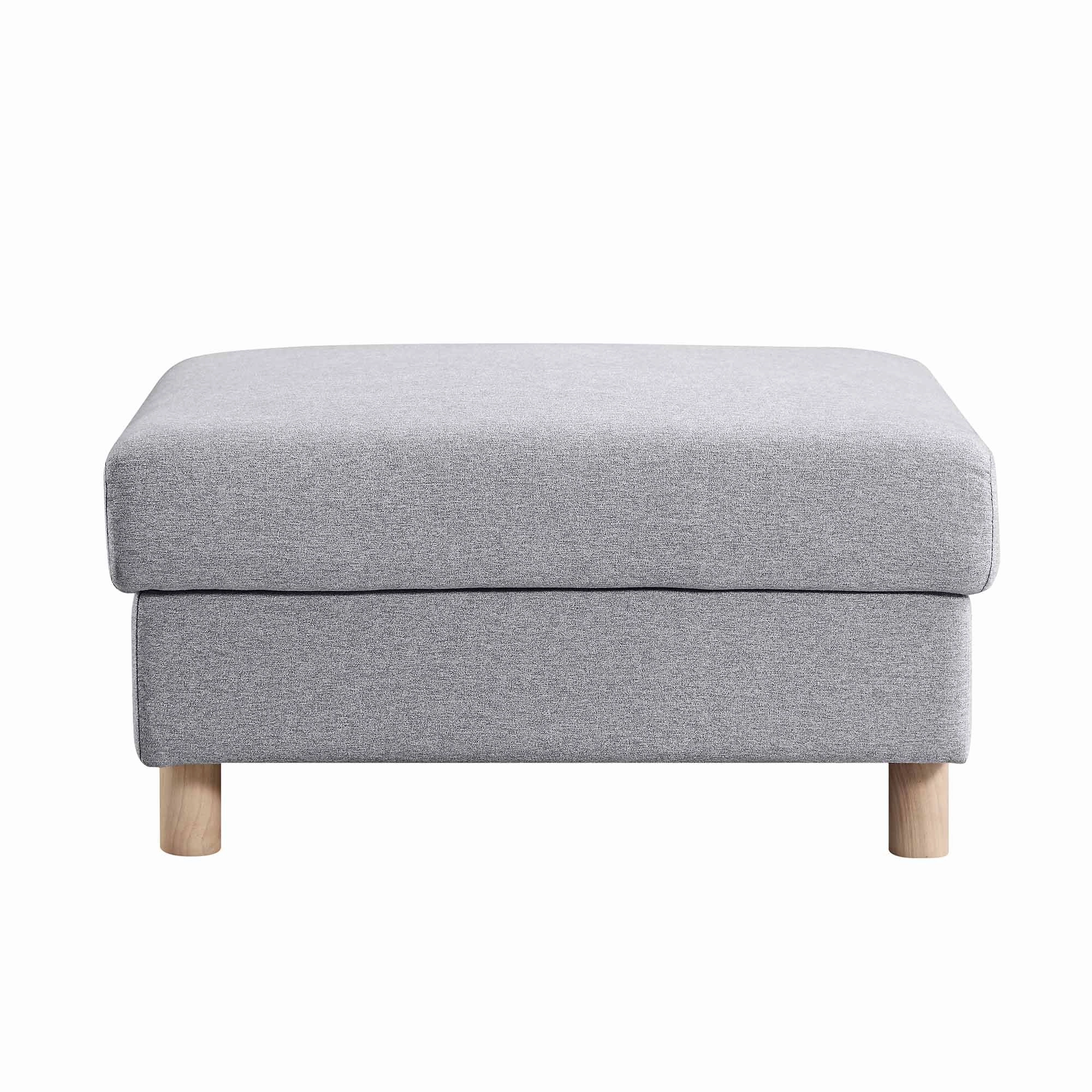 Timber Grey Marl Fabric Storage Ottoman