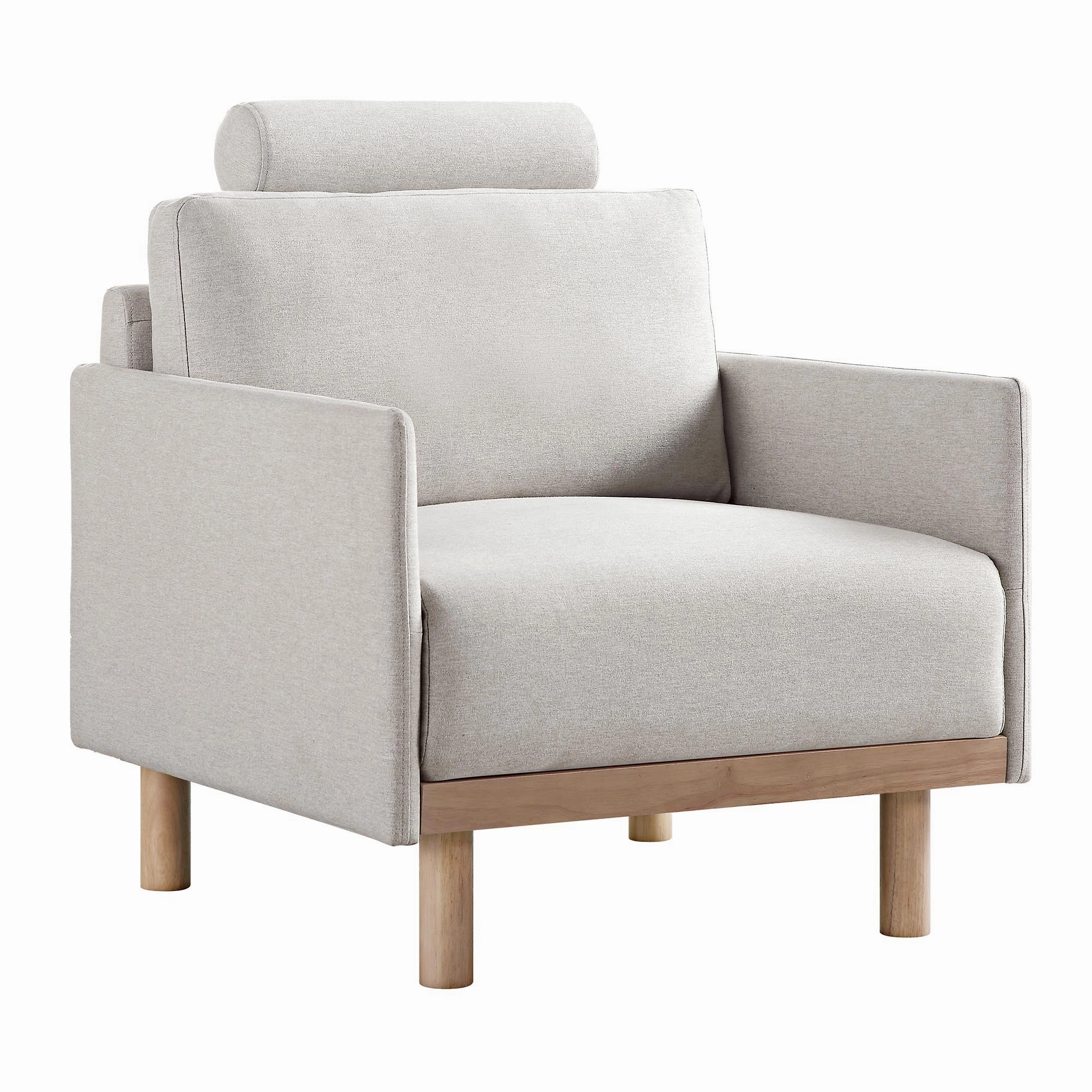 Timber Oatmeal Fabric Armchair