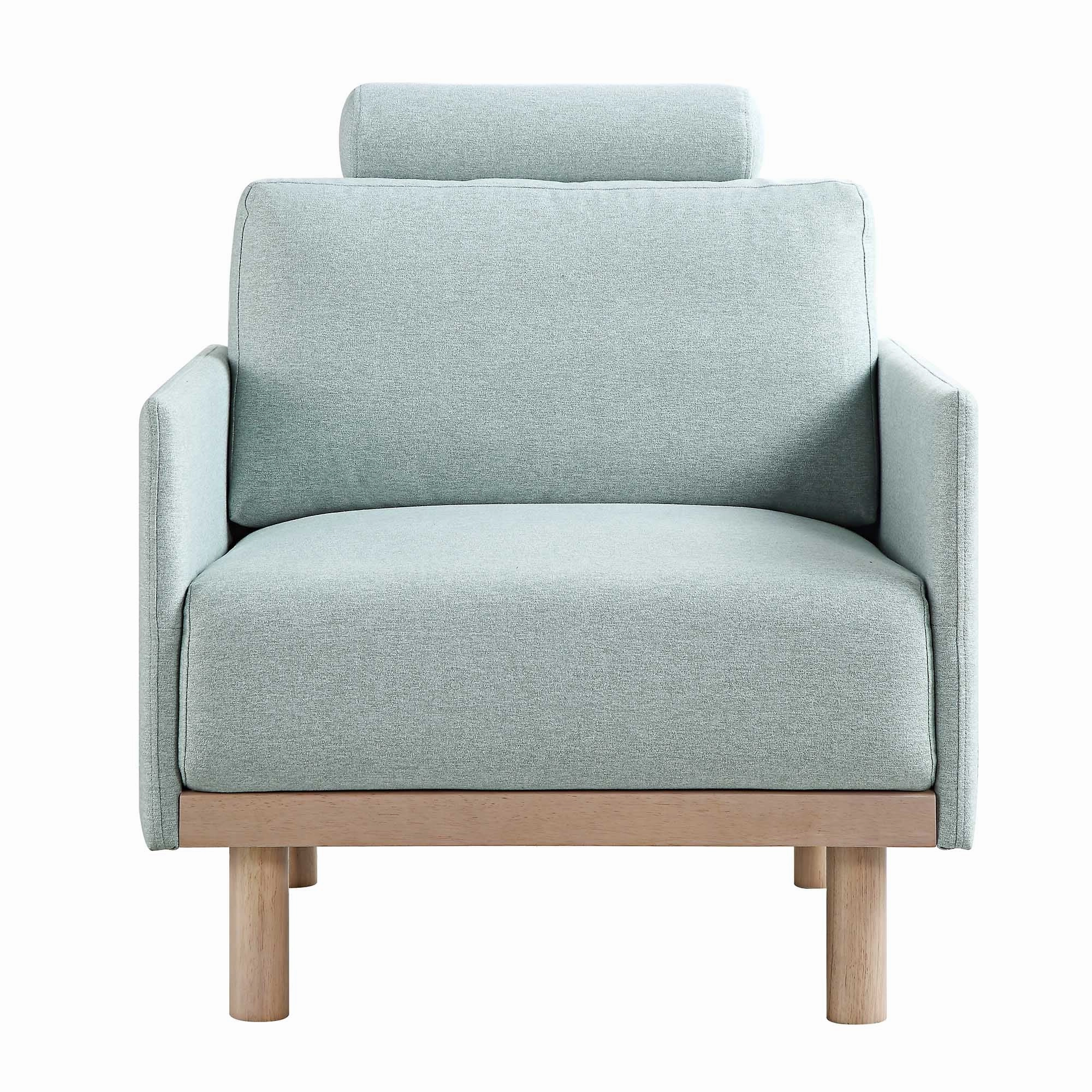 Timber Sage Green Fabric Armchair