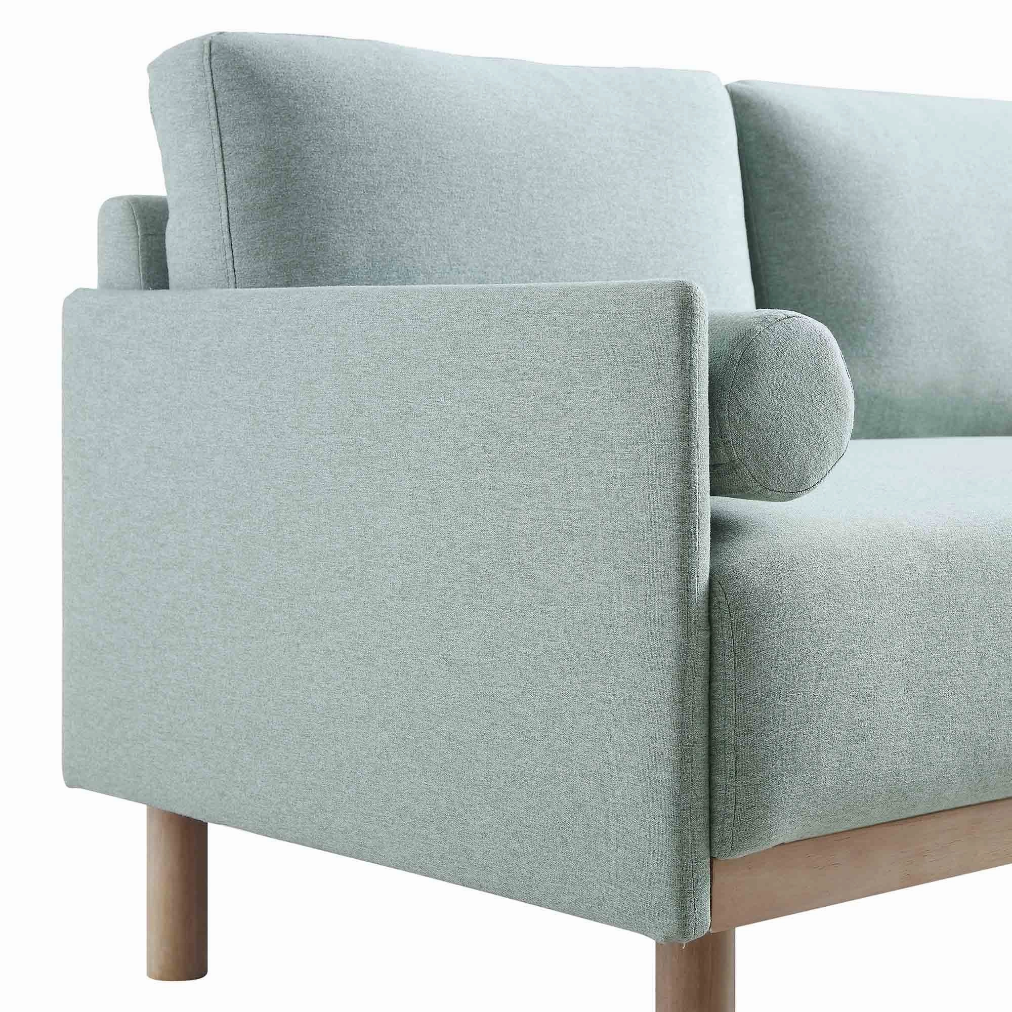 Timber Sage Green Fabric Sofa, 3-Seater