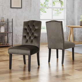 Traditional Crown Top New Velvet Dining Chairs (Set of 2) - NH567303 kitchen accessories, table linens