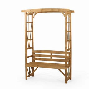 Traditional Firwood Arbor Bench - NH805313 outdoor furniture, garden bench