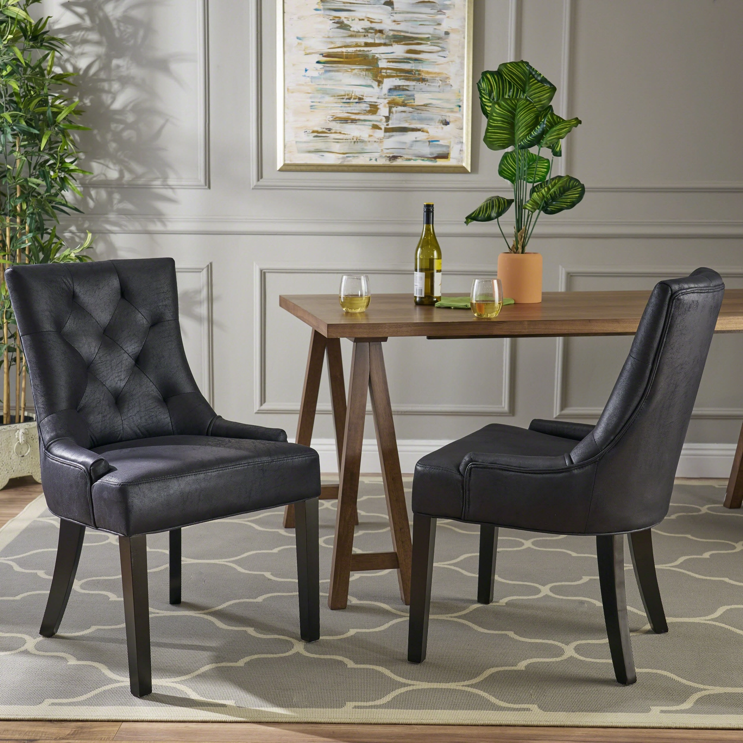Traditional Microfiber Dining Chairs (Set of 2) - NH948403 kitchen accessories, table linens