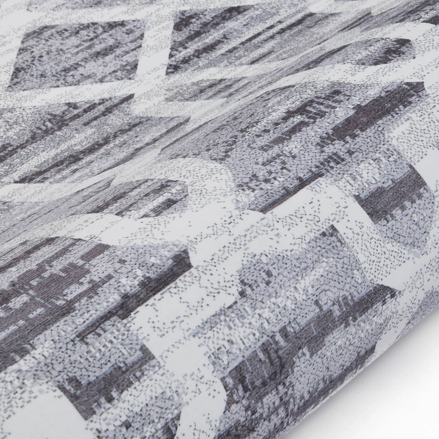Trellis Grey Distressed Printed Rug 140 x 200 cm
