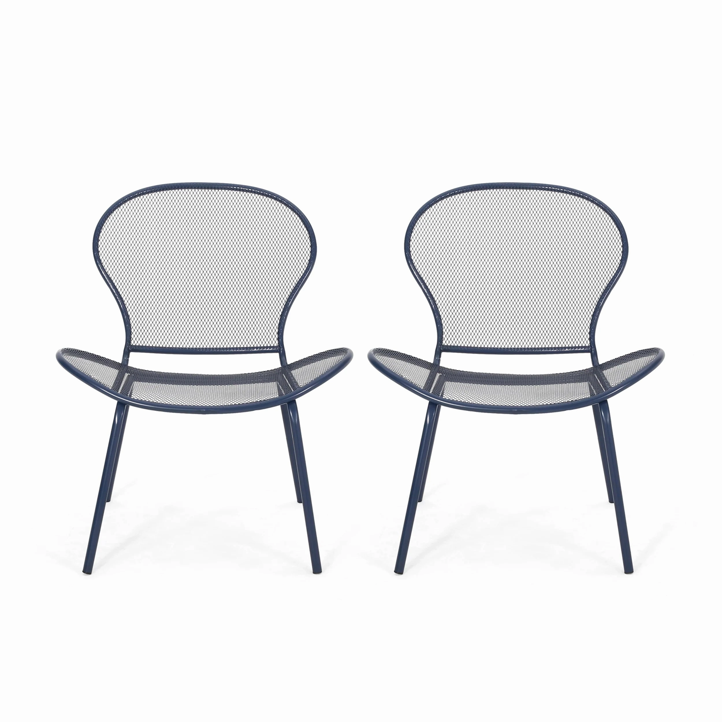 Tristian Modern Outdoor Iron Club Chair (Set of 2) outdoor furniture, garden bench