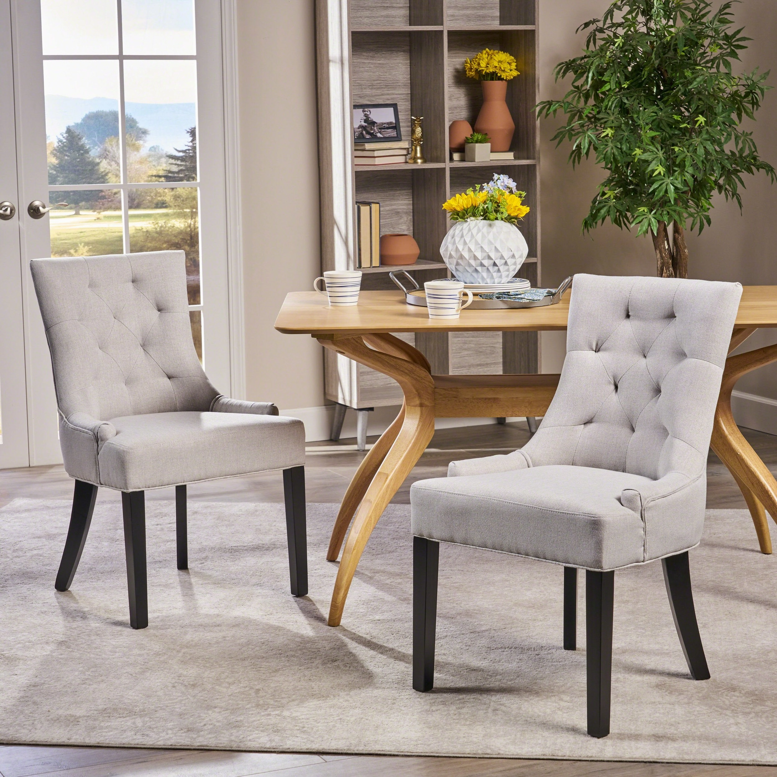 Tufted Fabric Dining Chairs (Set of 2) - NH835992 kitchen accessories, table linens