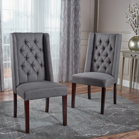 Tufted Fabric High Back Dining Chairs (Set of 2) - NH934203 kitchen accessories, table linens