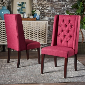 Tufted Wing Back Fabric Dining Chairs (Set of 2) - NH590203 kitchen accessories, table linens