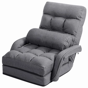 Updated Folding Lazy Sofa Floor Chair Sofa Lounger Bed sectional sofa, corner couch