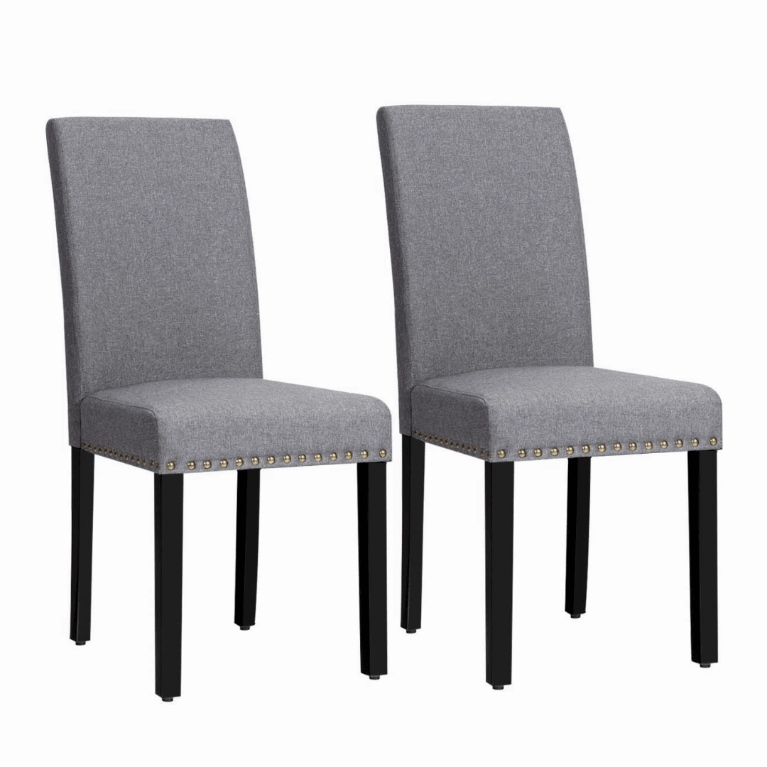 Upholstered Dining Chairs Set of 2 or 4, Fabric Side Chairs w/Wood Legs kitchen towel, placemats