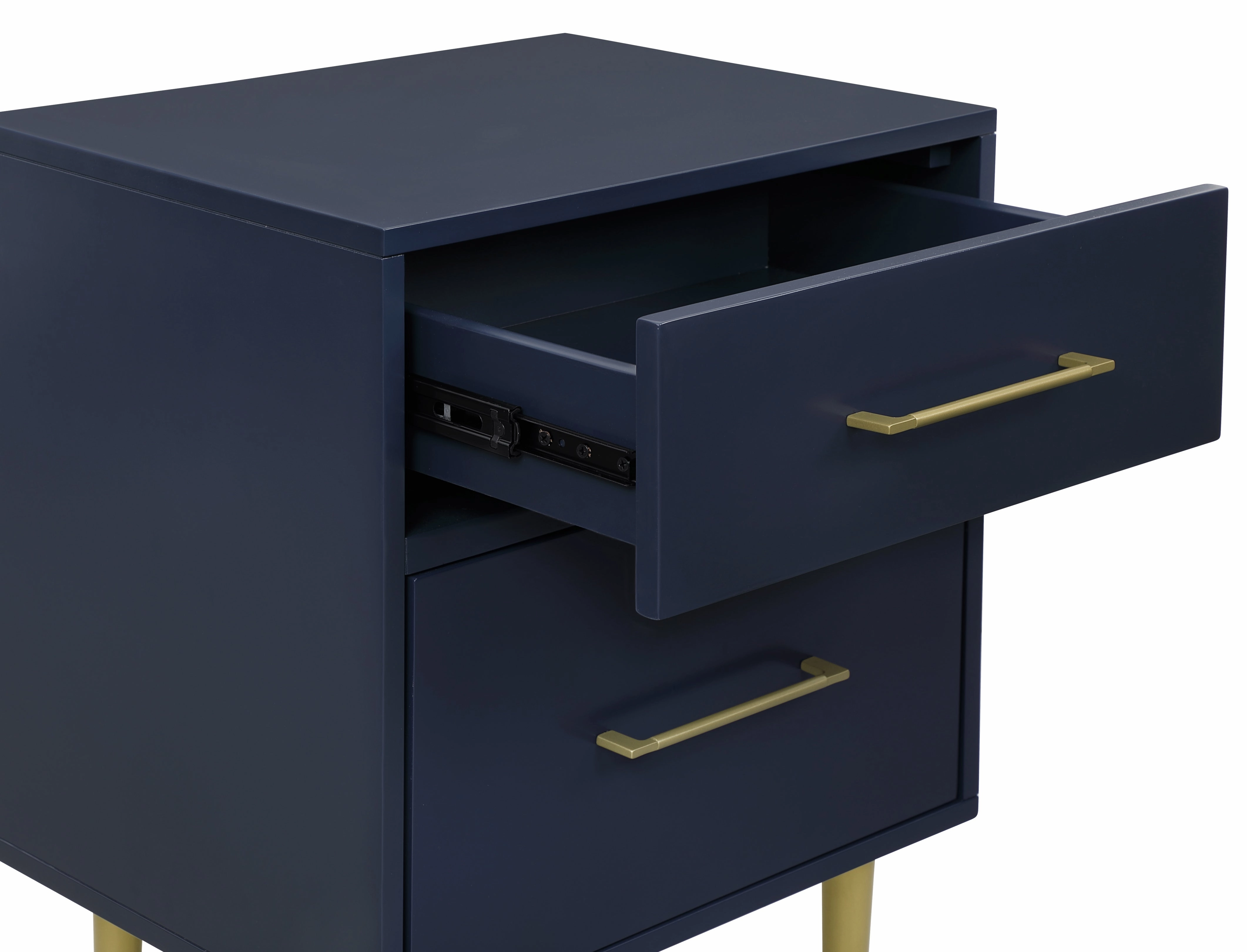 Valerie Glam Night Table - Navy
