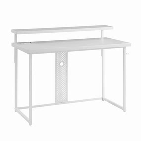 Vega Gaming Desk - White-on-White
