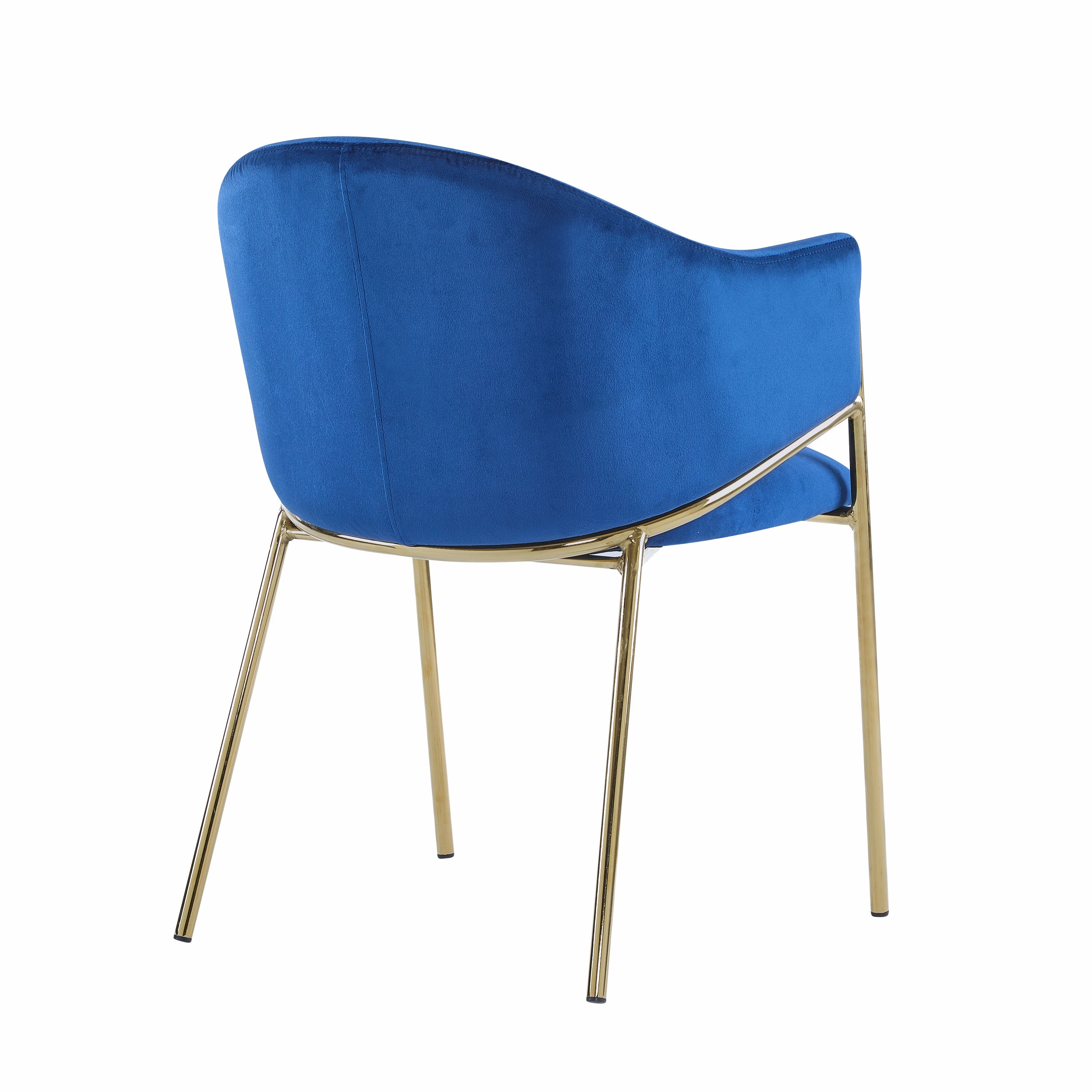 Velvet Dining Chairs with Gold Metal Frame, Set of 2